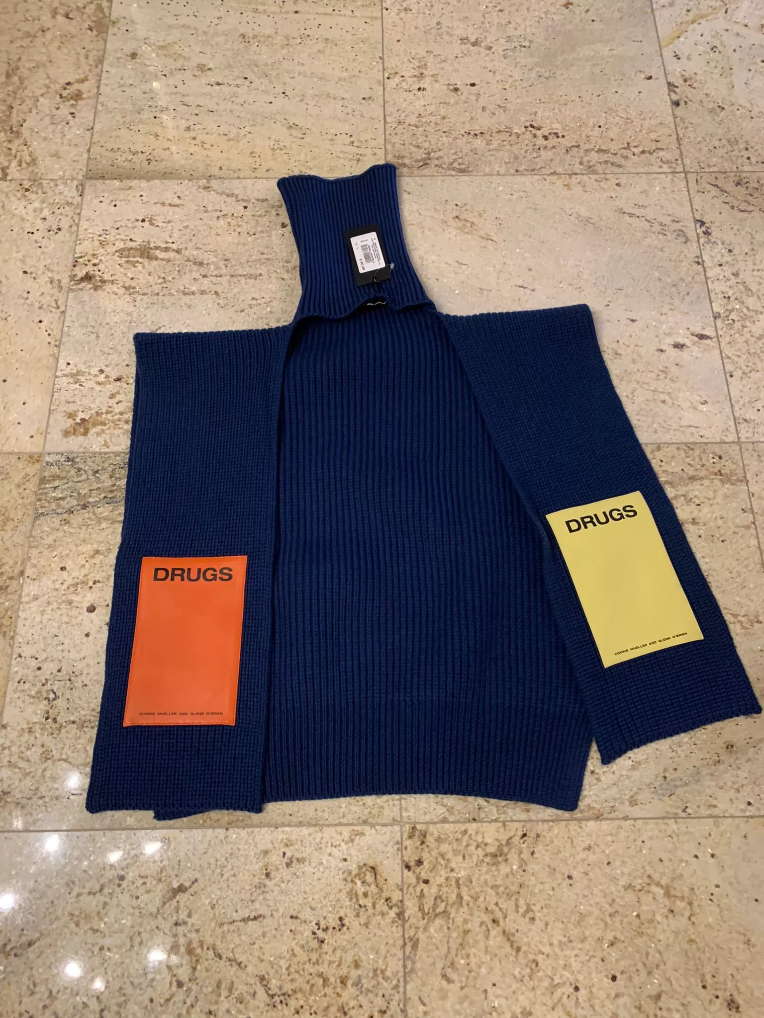 Raf Simons Periodicals Raf Simons TO Turtleneck Single Panel With Patches Blue