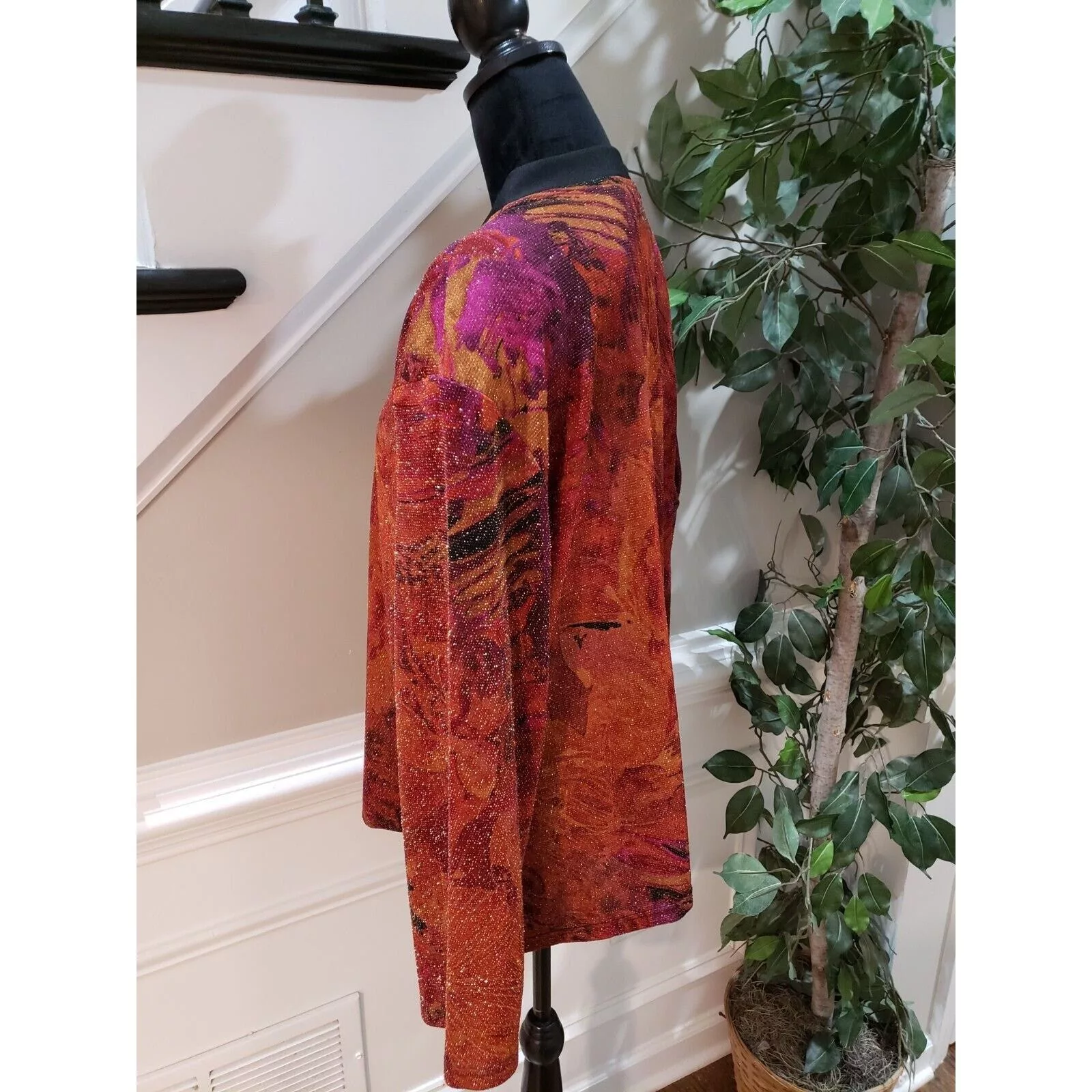 Other Blouses Other ST. Anthony Polyester Round Neck Long Sleeve Top Blouse 20W Multi