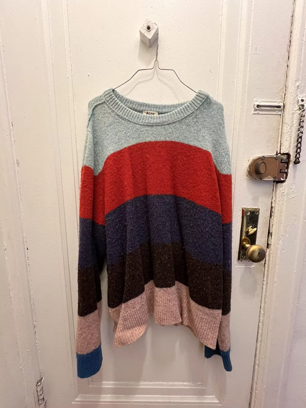 Acne Studios Sweaters Knitwear Acne Studios Striped Knit Sweater Red