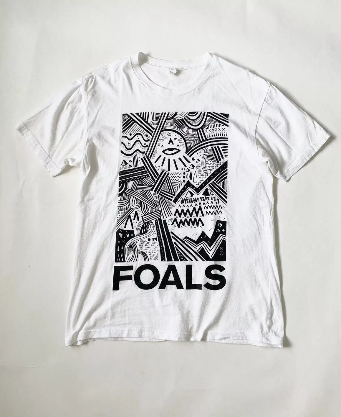 Band Tees Short Sleeve T Shirts Band Tees Foals White