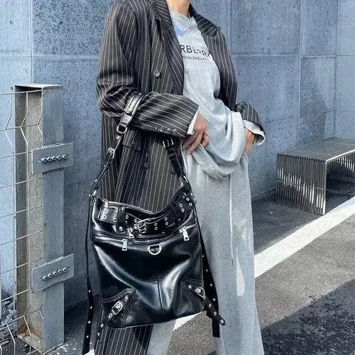 Other Tote Bags Other Women Vintage Rivet Handbag/Crossbody bag Black Streetwear