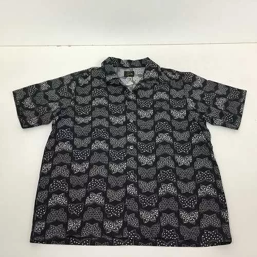 Needles Shirts Button Ups Needles Shirt Papillon pattern short sleeve Black