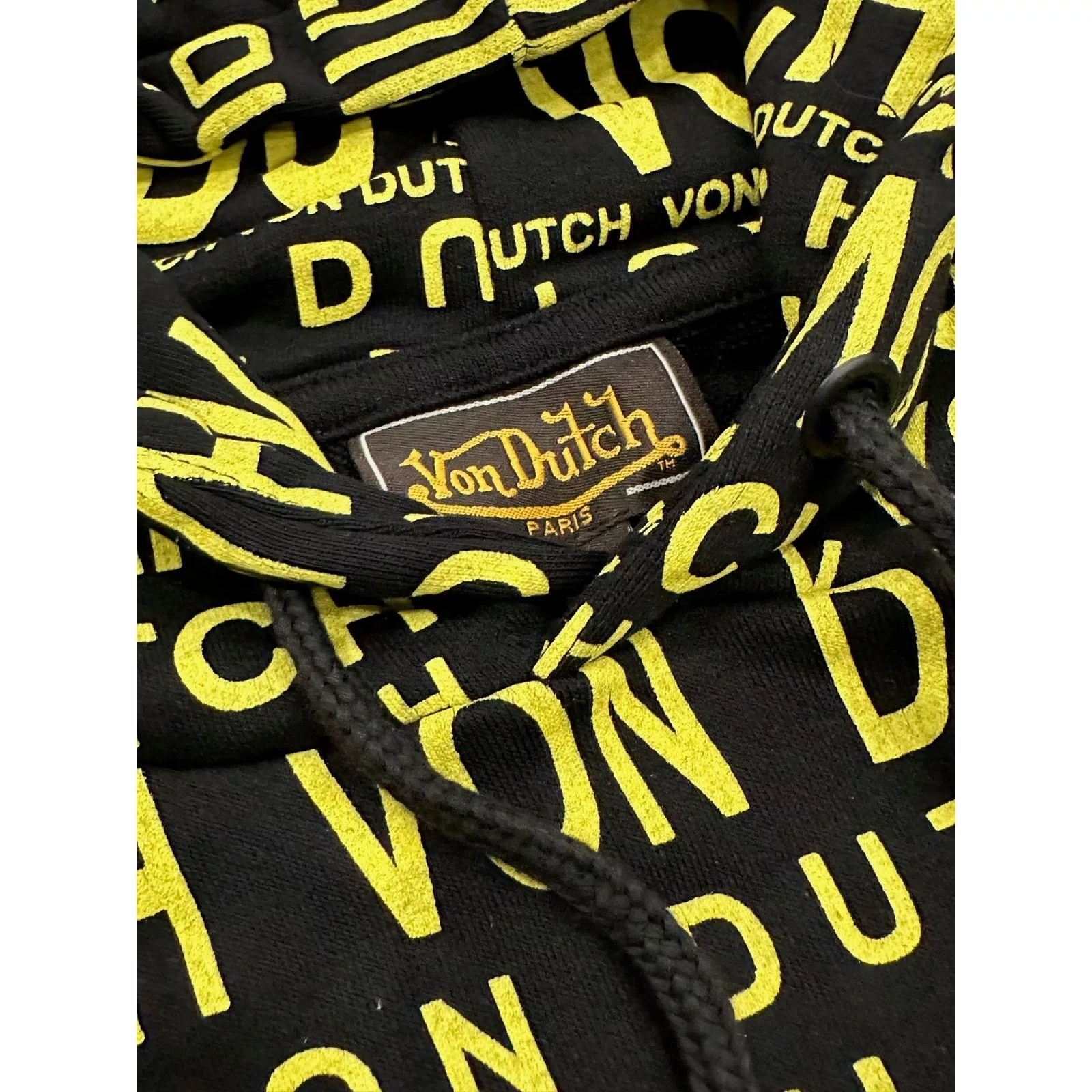 Von Dutch Sweatshirts Hoodies Von Dutch Men's All Over Print Hoodie Sweatshirt Black