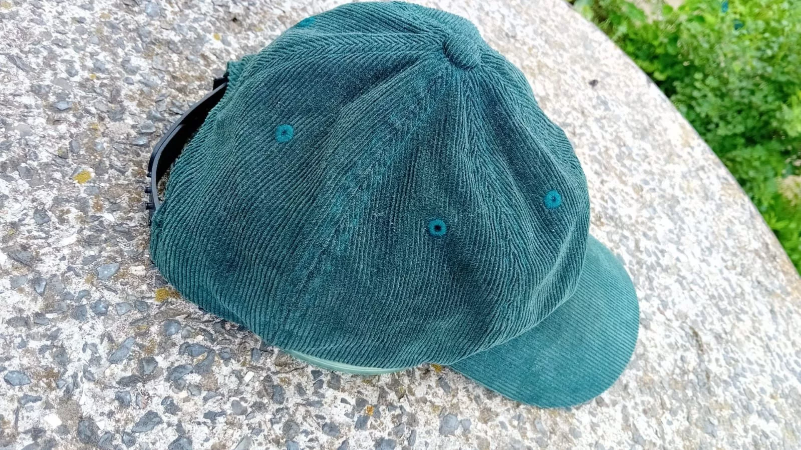 Other Hats Other Reell Single Script Courduroy Hat Dark Green Ribcord cap Streetwear