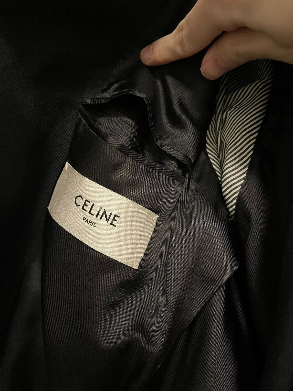 Celine Blazers Celine × Hedi Slimane Celine SS22 Cosmic Cruiser Rectangular 2 button blazer Black