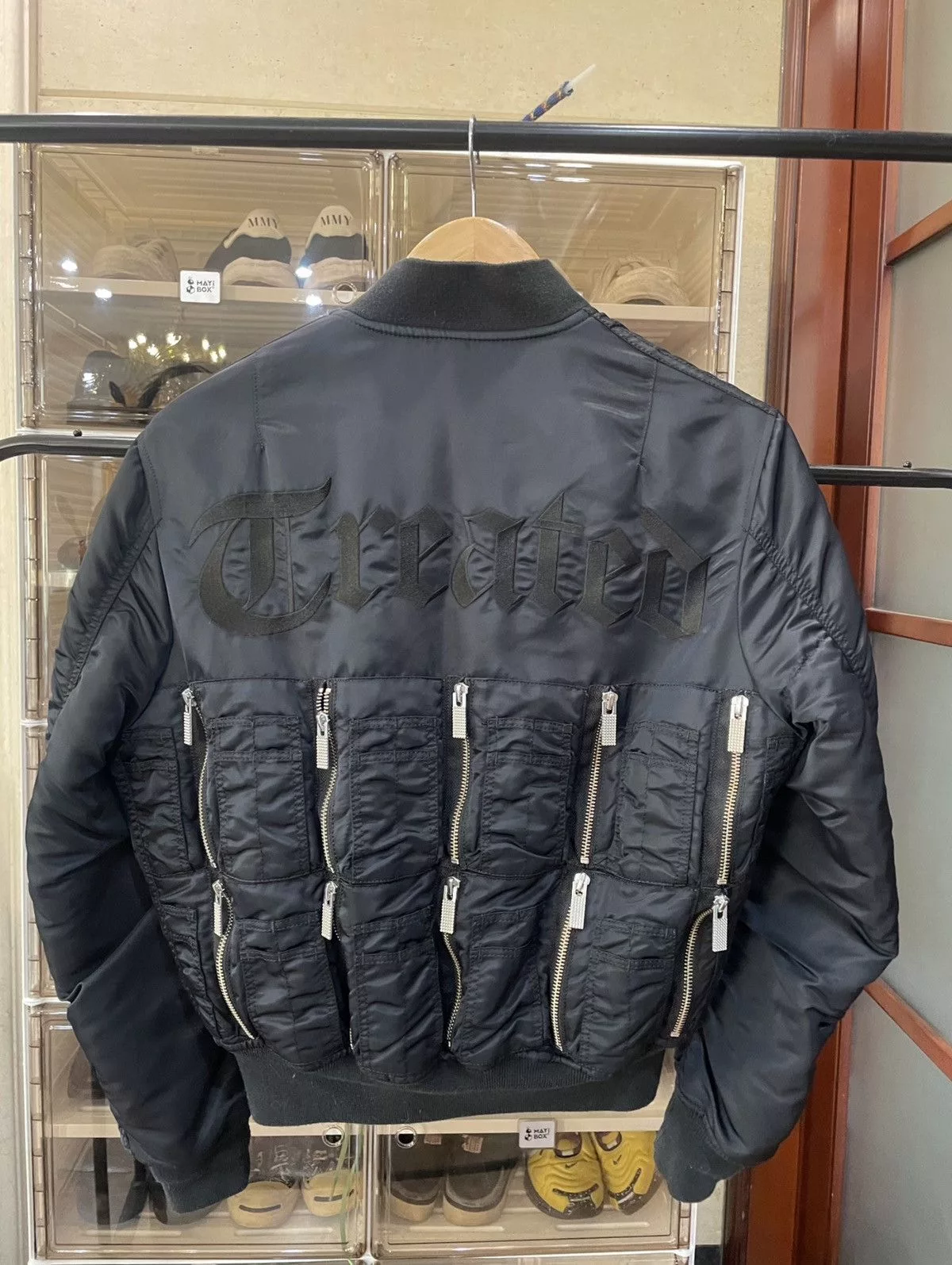 PHENOMENON Bombers Phenomenon SS16 stitched pocket bomber Black