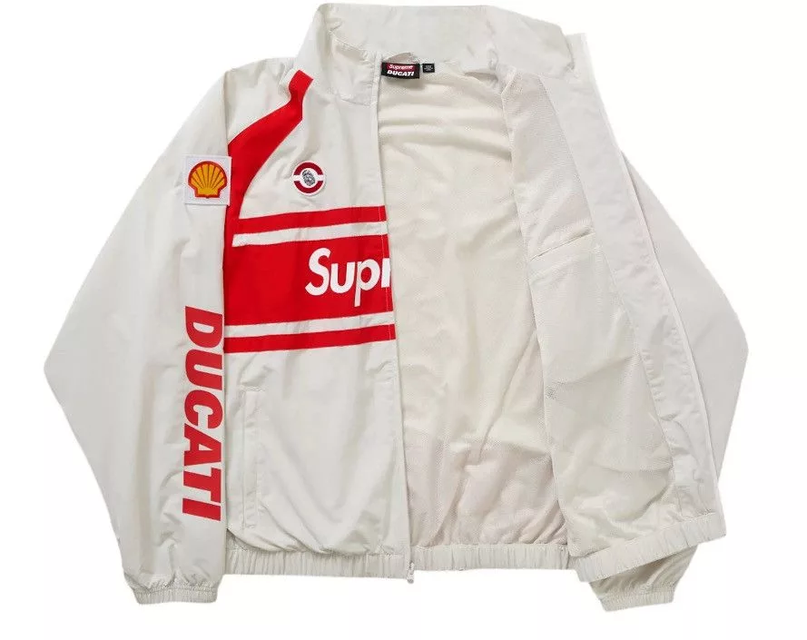 Supreme Light Jackets Supreme Ducati Track Jacket Gray