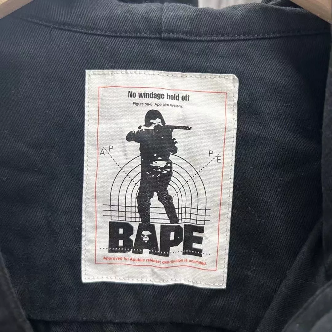 Bape Jackets Bape SHARK HOODIE JACKET Black
