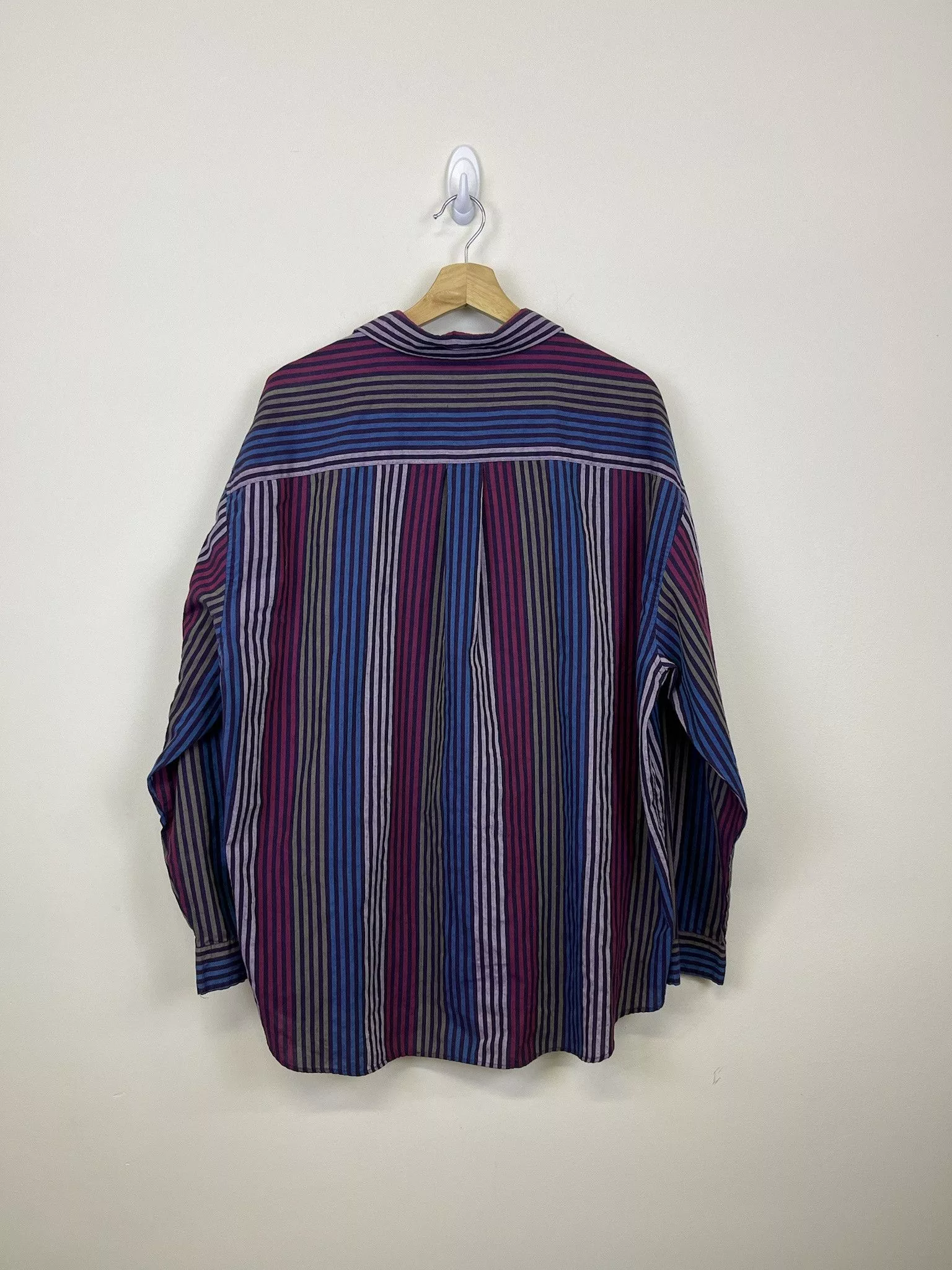Vintage Shirts Button Ups Vintage Brittania Lightweight Striped Button Up Blue