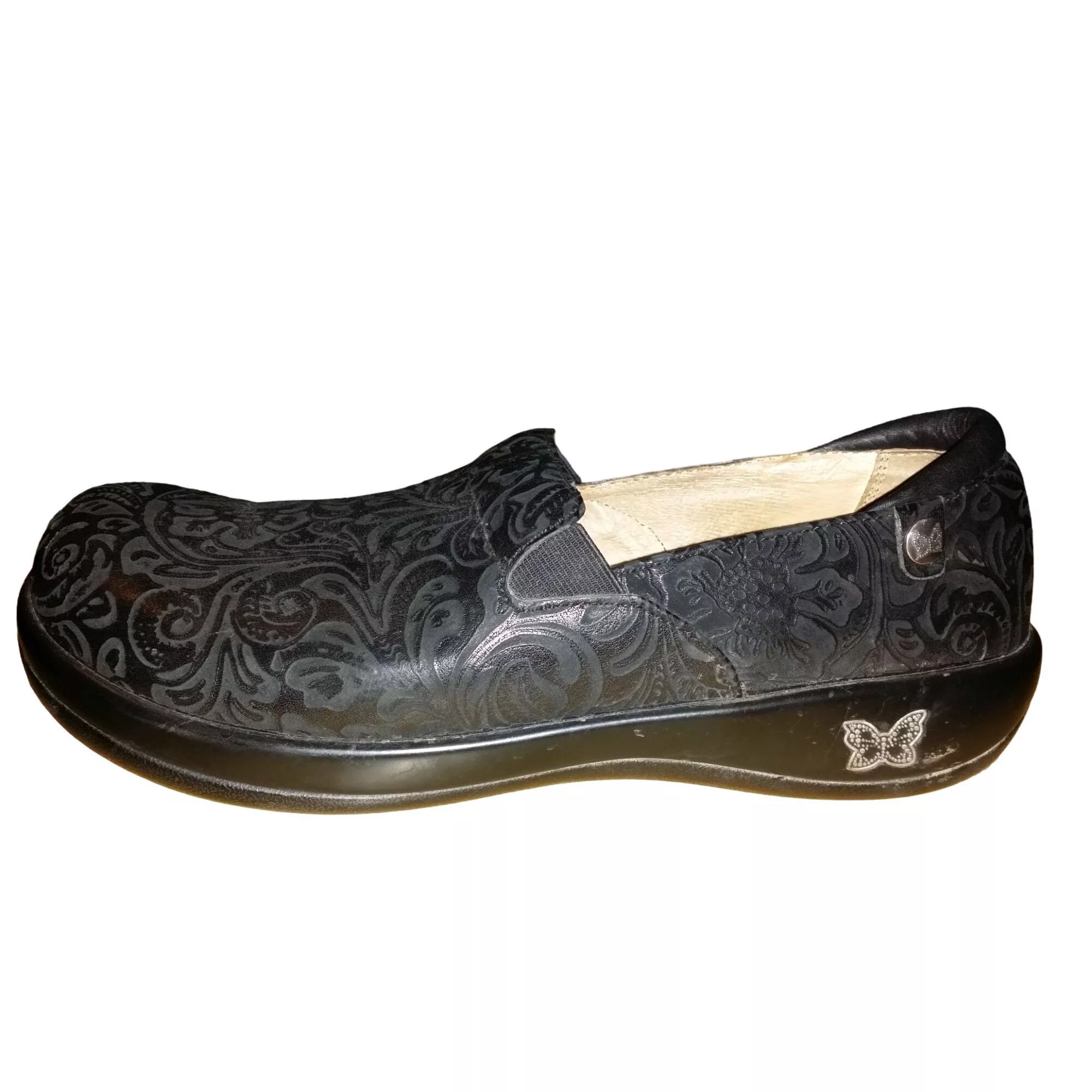 Other Sandals Other Alegria Keli Pro Clogs Women Sz 41 EU 9.5 US Emboss Paisley Black