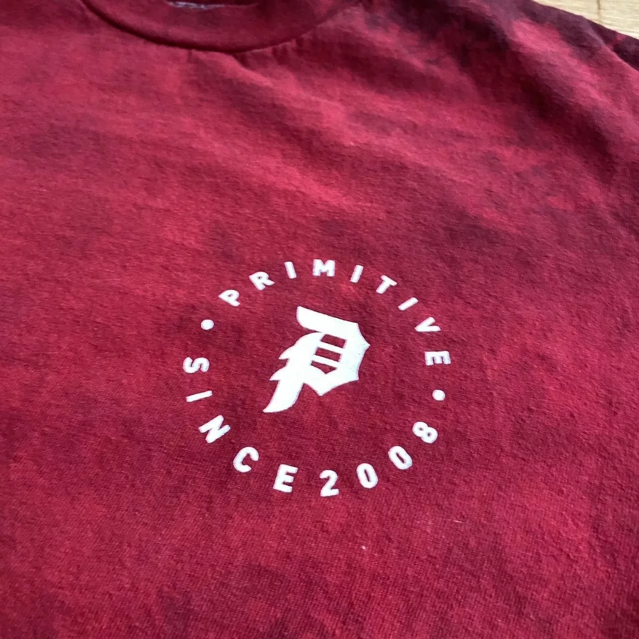 Primitive Short Sleeve T Shirts Primitive Tie Dye Tee Red