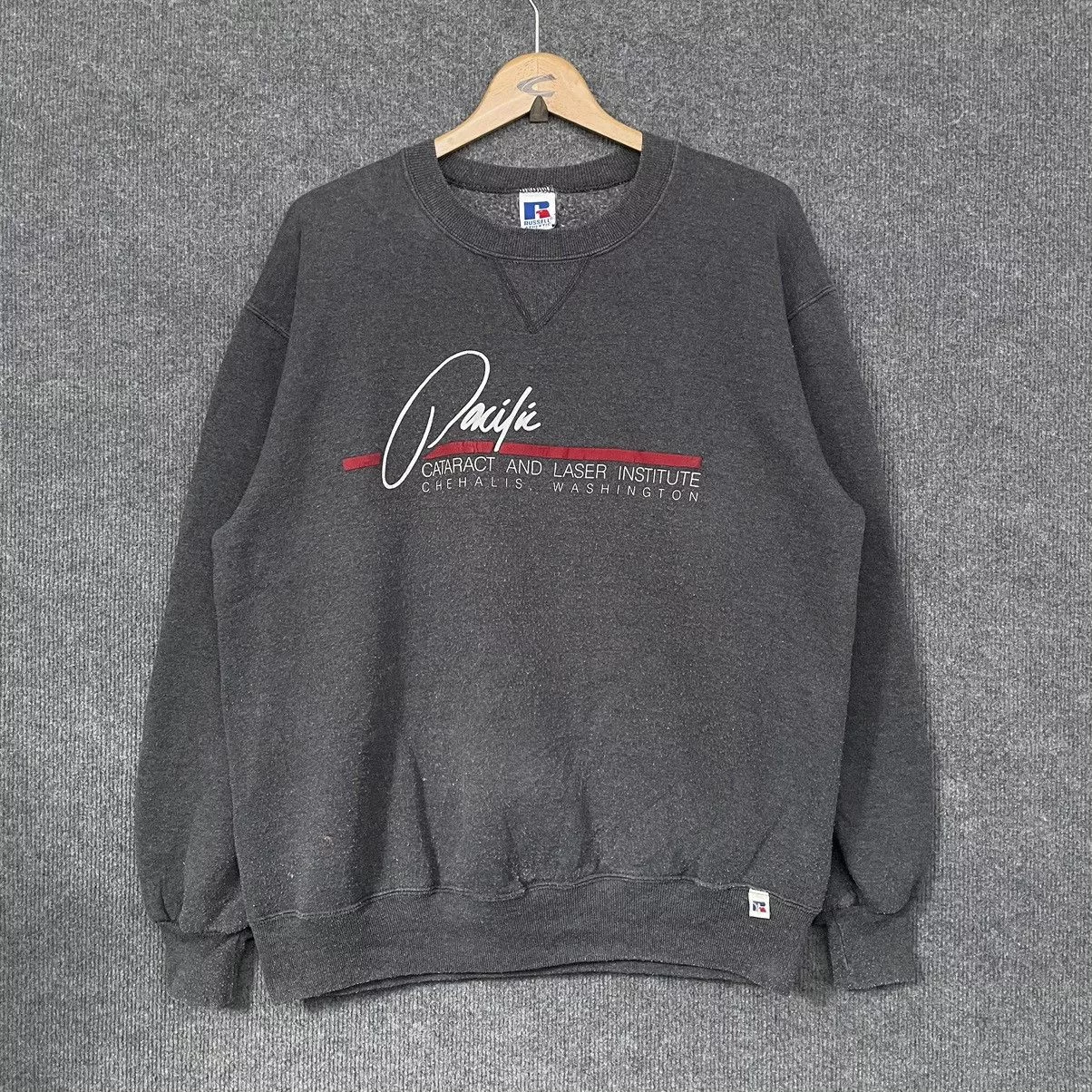 Russell Athletic Sweatshirts Hoodies Russell Athletic × Vintage Vintage 90s Pacific Cataract And Laser Institute Crewneck Gray