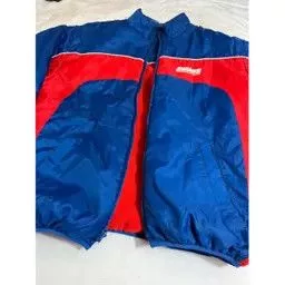 NFL Denim Jackets Vintage 1990s NFL Varsity Jacket Double Sided New York Multi