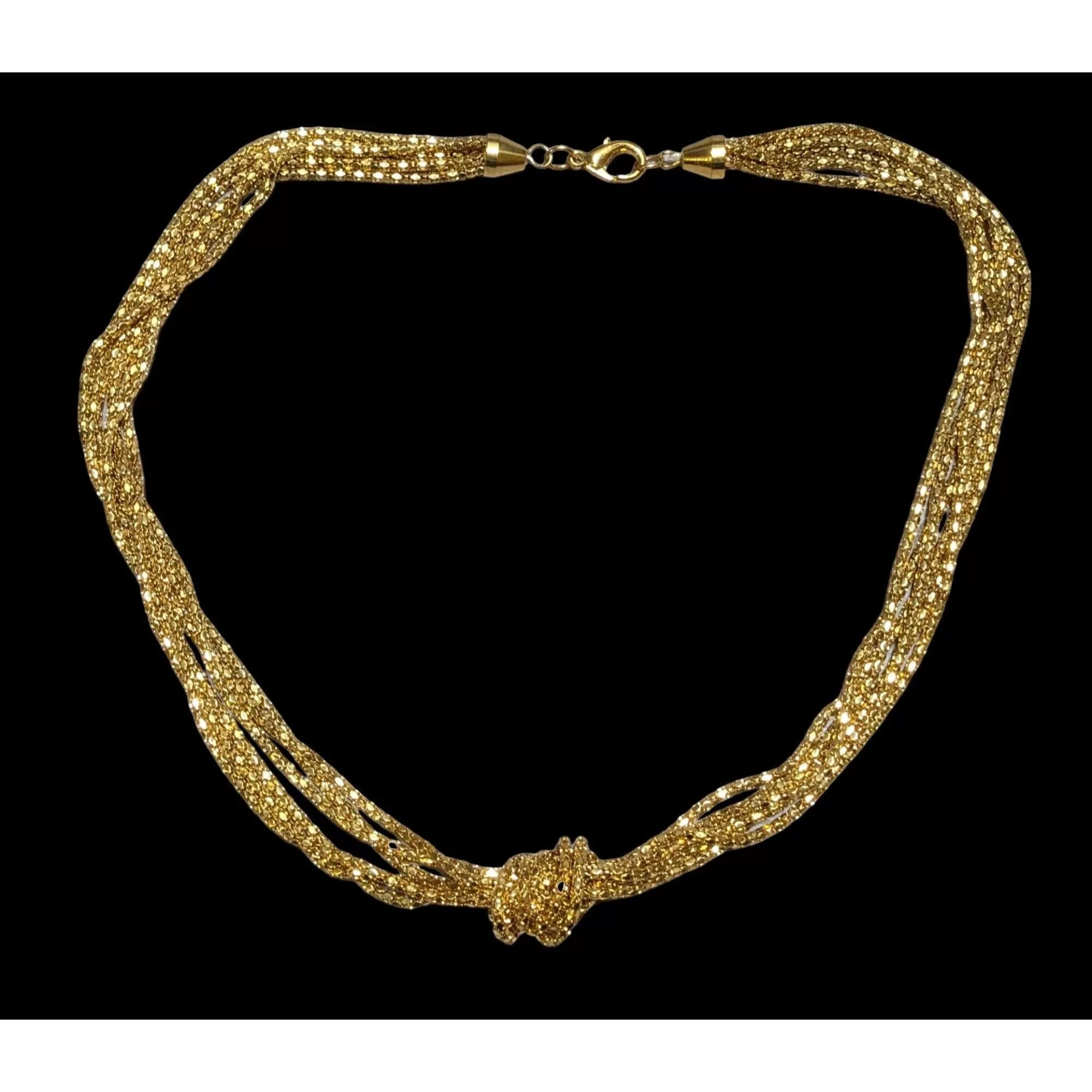 Other Necklaces Other Glam Gold Multilayer Knotted Chain Necklace