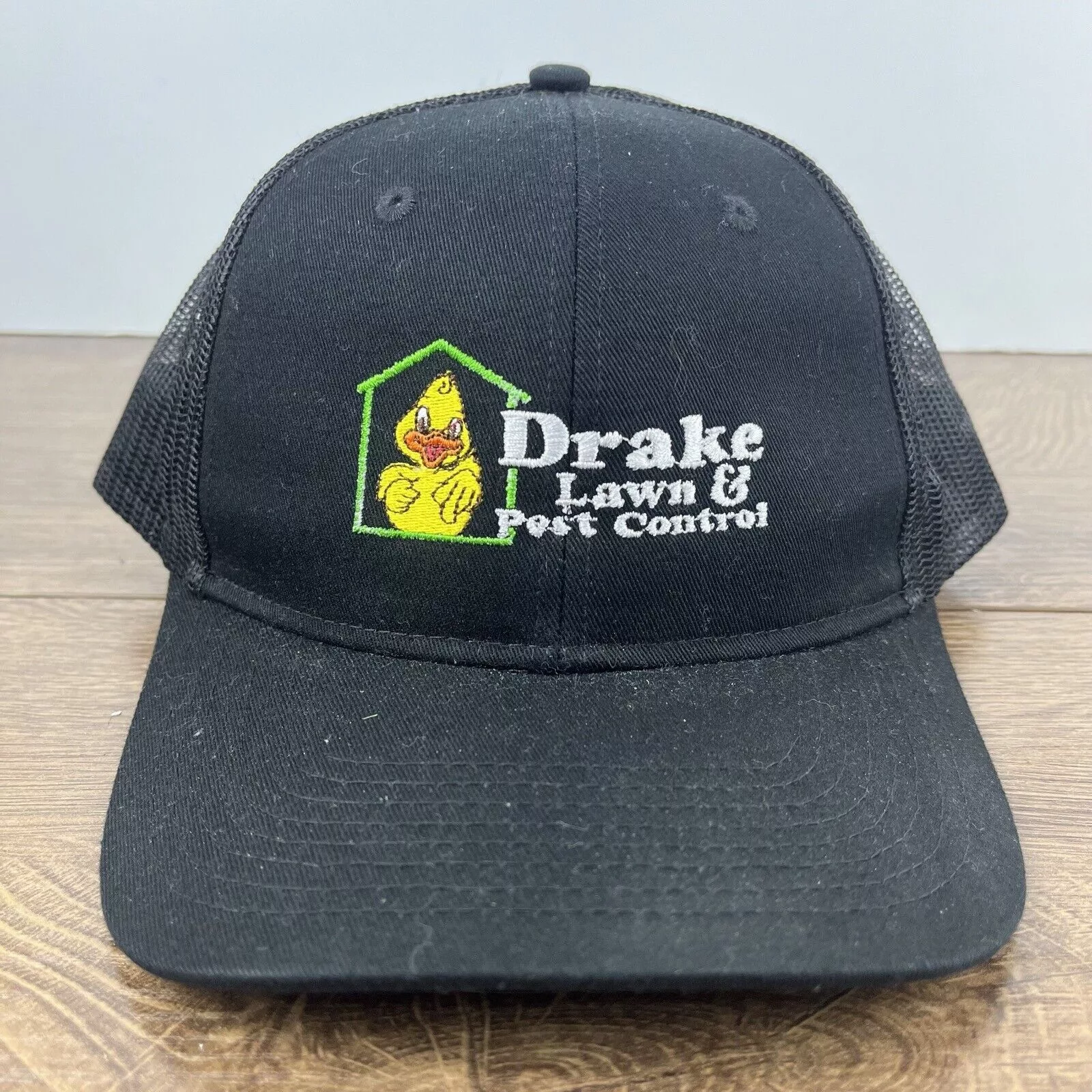 Other Hats Other Drakes Lawn & Pest Control Snapback Hat Black Hat Adjustable