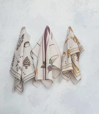 Linen Blend Tea Towel w/Veggies, asstd