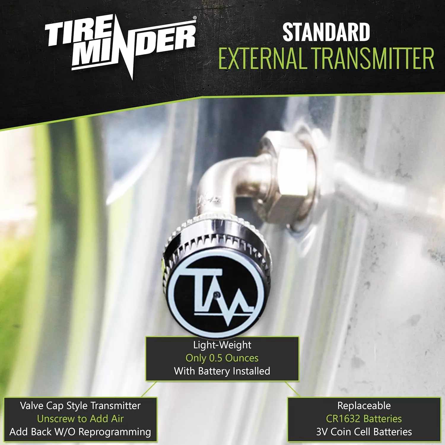 TireMinder i10 RV TPMS with 4 Transmitters, Black