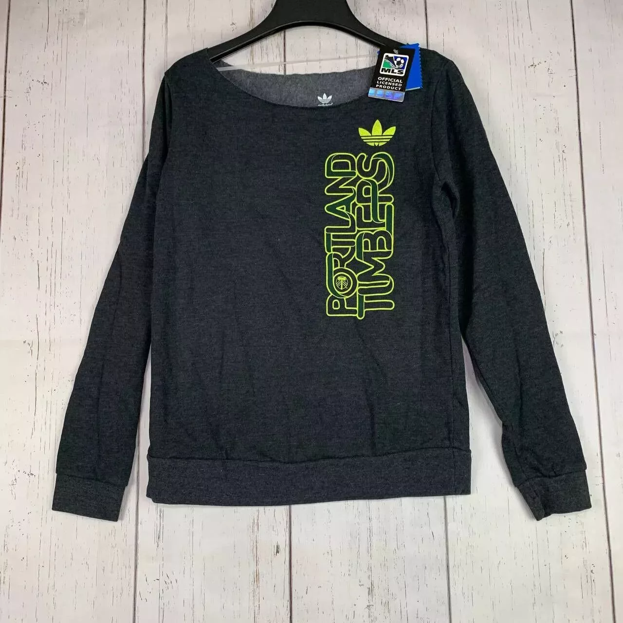 Adidas Sweatshirts Adidas Portland Timbers MLS Small Long Sleeve Sweatshirt New Women Black