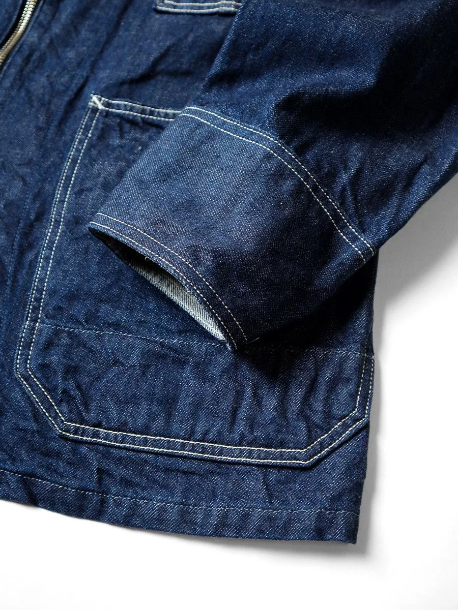 Kapital Denim Jackets kapital 11.5oz denim ZIPPER coverall jacket Blue