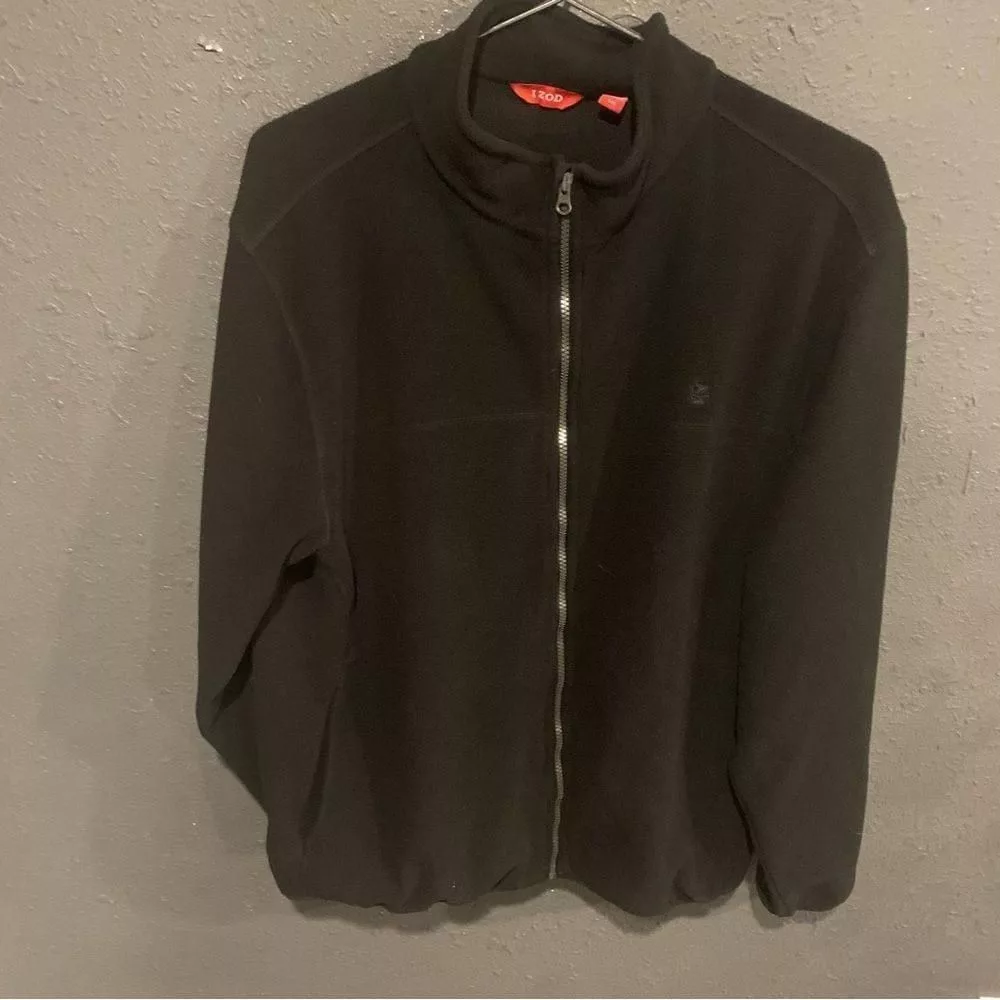 Izod Light Jackets Fleece Izod Jacket Black