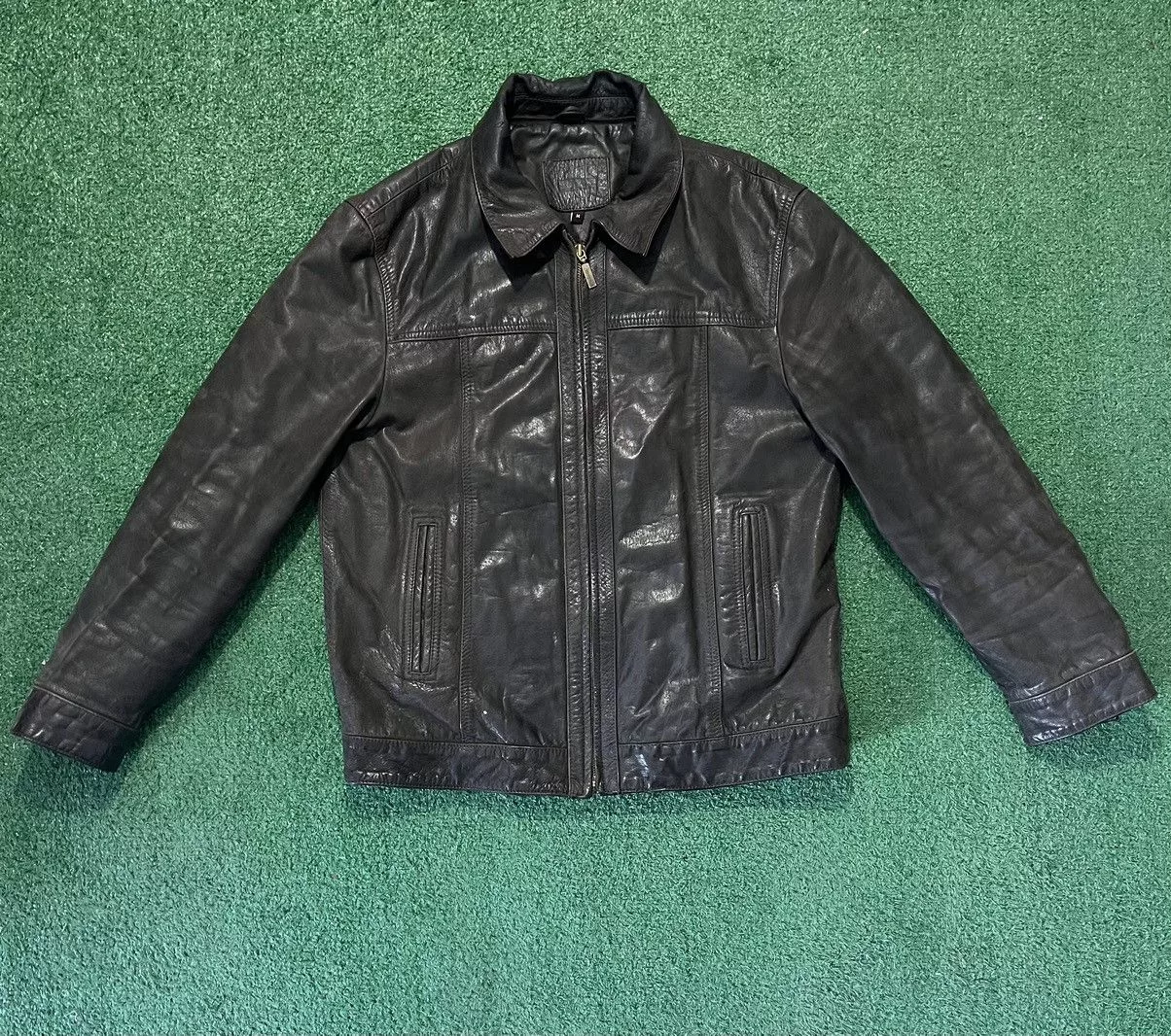Leather Leather Jackets Leather × Vintage Real Leather Jacket Vintage 90s Brown