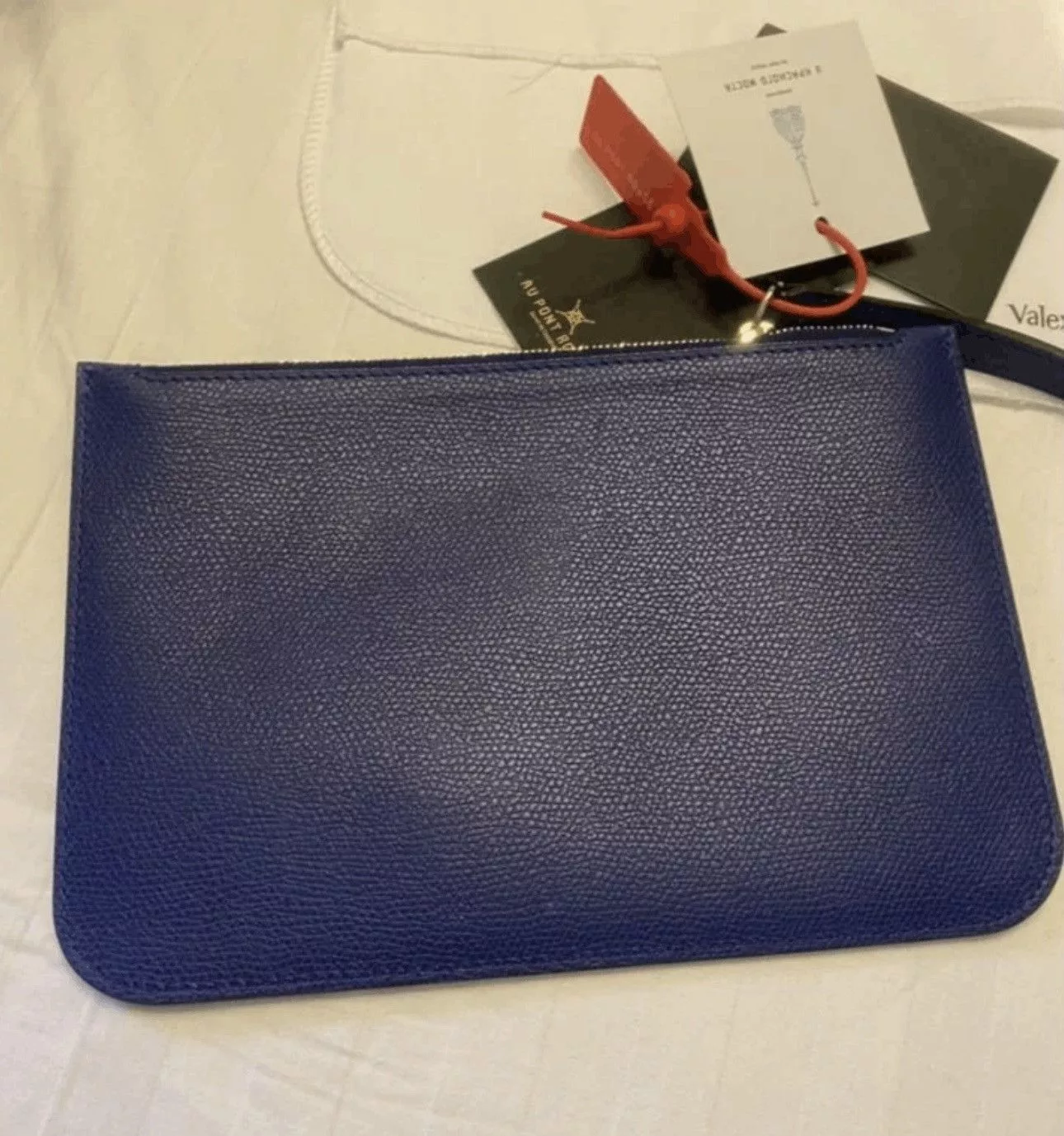 Valextra Miscellaneous Valextra royal blue pouch