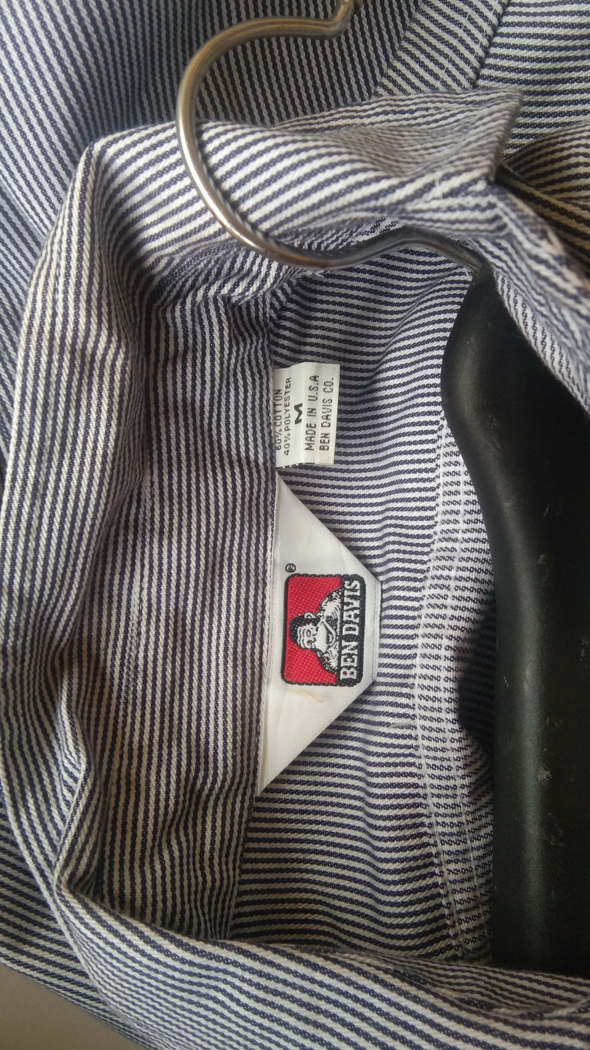 Ben Davis Shirts Button Ups Ben Davis × Vintage Vtg Ben davis blu stripe button up shirt Blue Streetwear