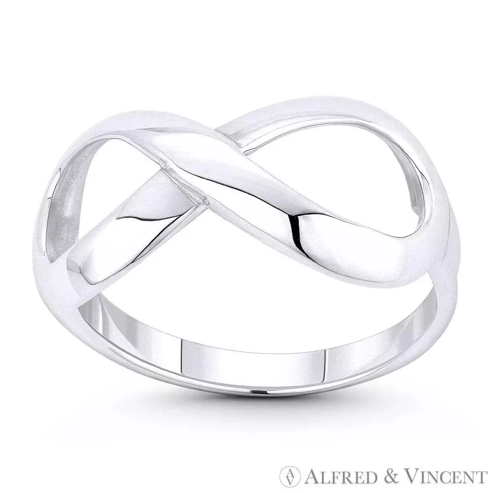 Other Rings Other Infinity Symbol/Figure 8 (9mm) Charm Stackable Ring Silver