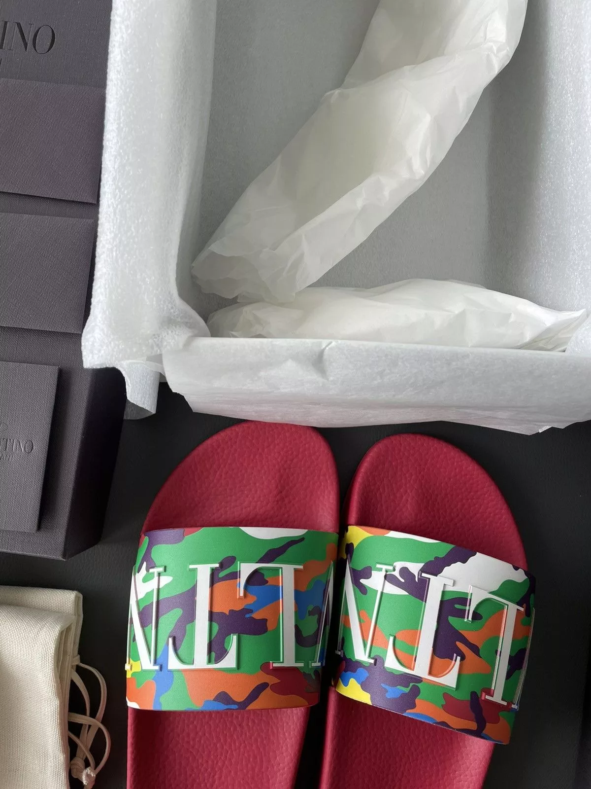 Giovanni Valentino Sandals Giovanni Valentino × Valentino Brand New Rare Iconic Limited Camouflage Slipper Slides Multi