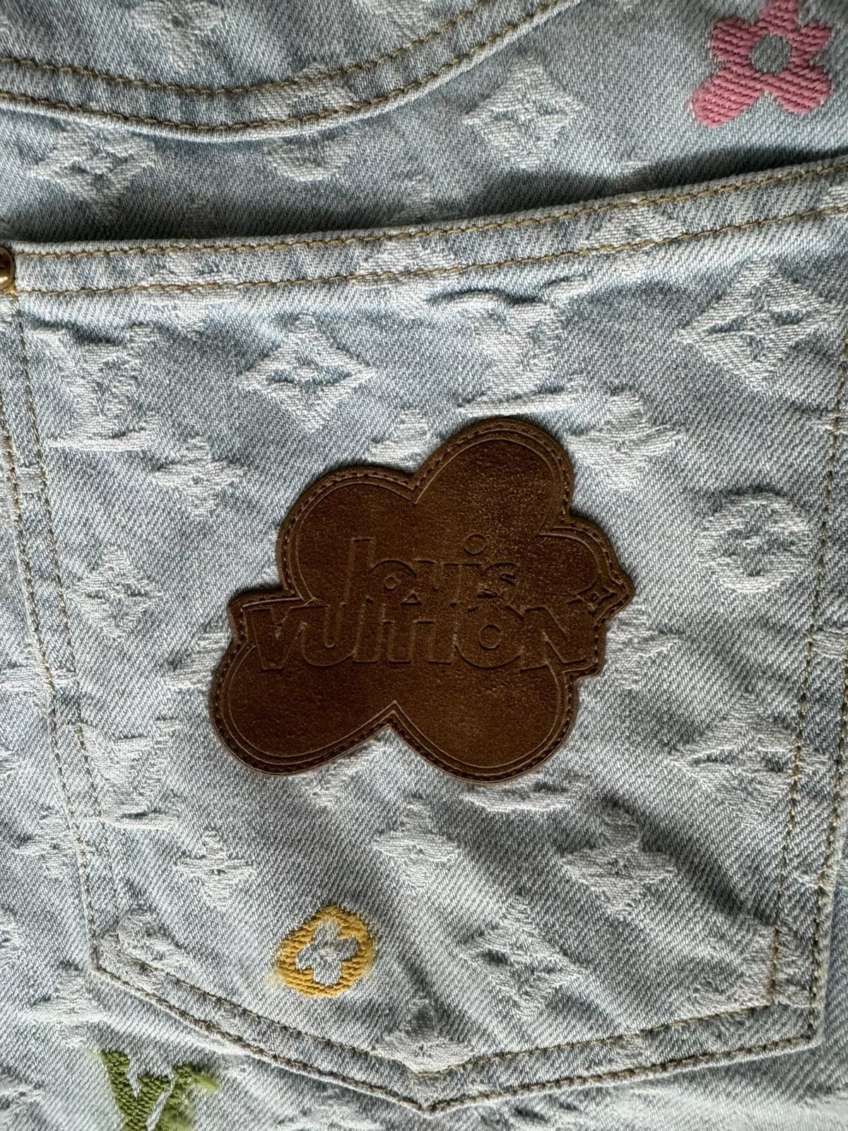 Louis Vuitton Denim Louis Vuitton × Pharrell × Tyler The Creator LOUIS VUITTON TYLER THE CREATOR CAPSULE MONOGRAM DENIM JEANS Blue