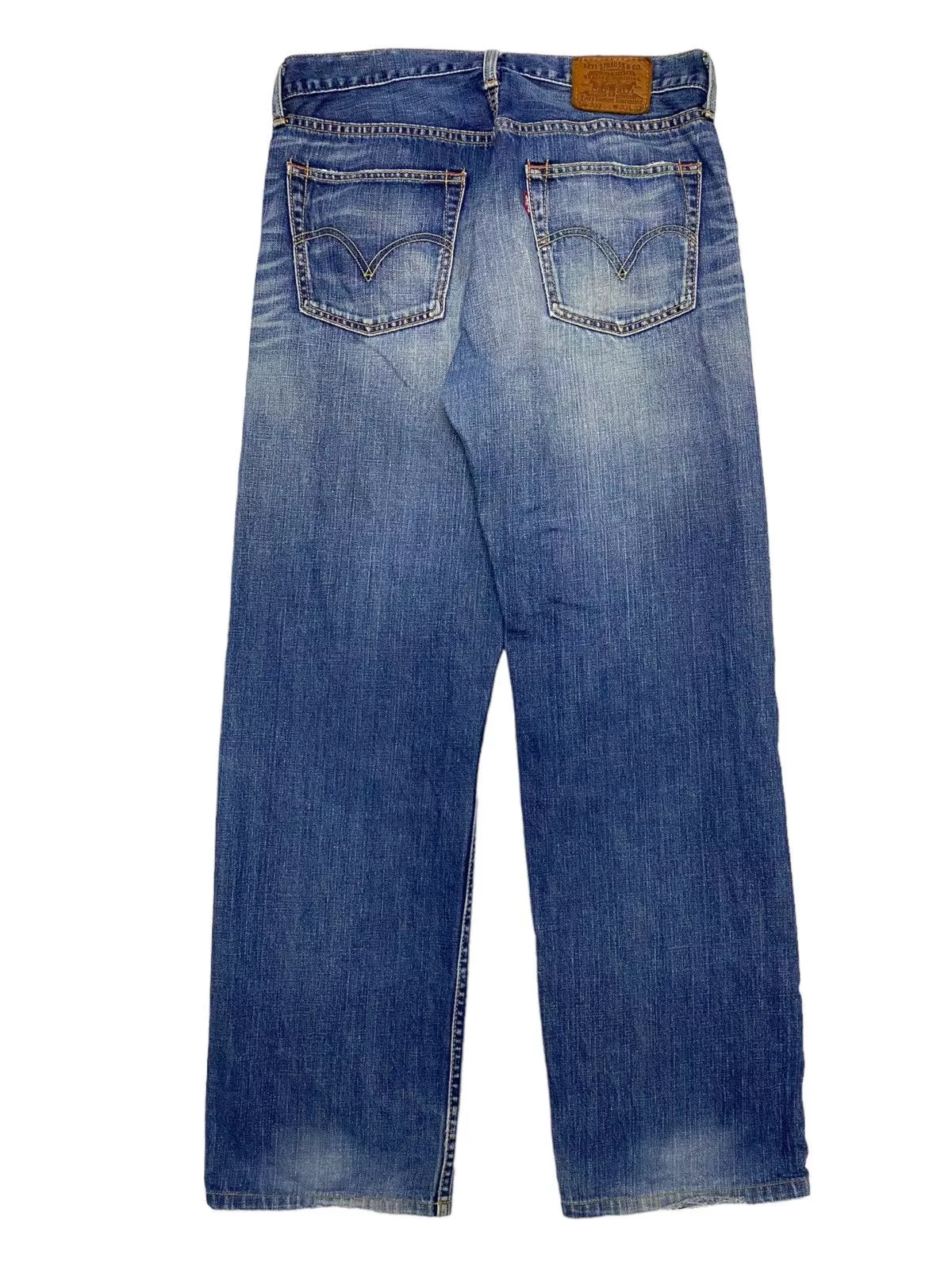 Levi's Denim Levi's Levis Strauss 703 Distressed Denim Blue Jean Mud Washed