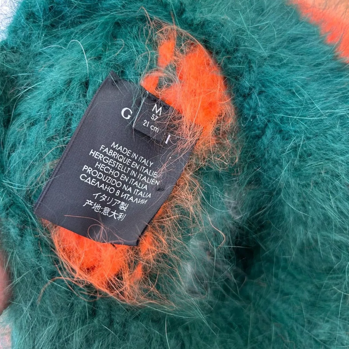 Gucci Hats GUCCI runway Angora Beret Green