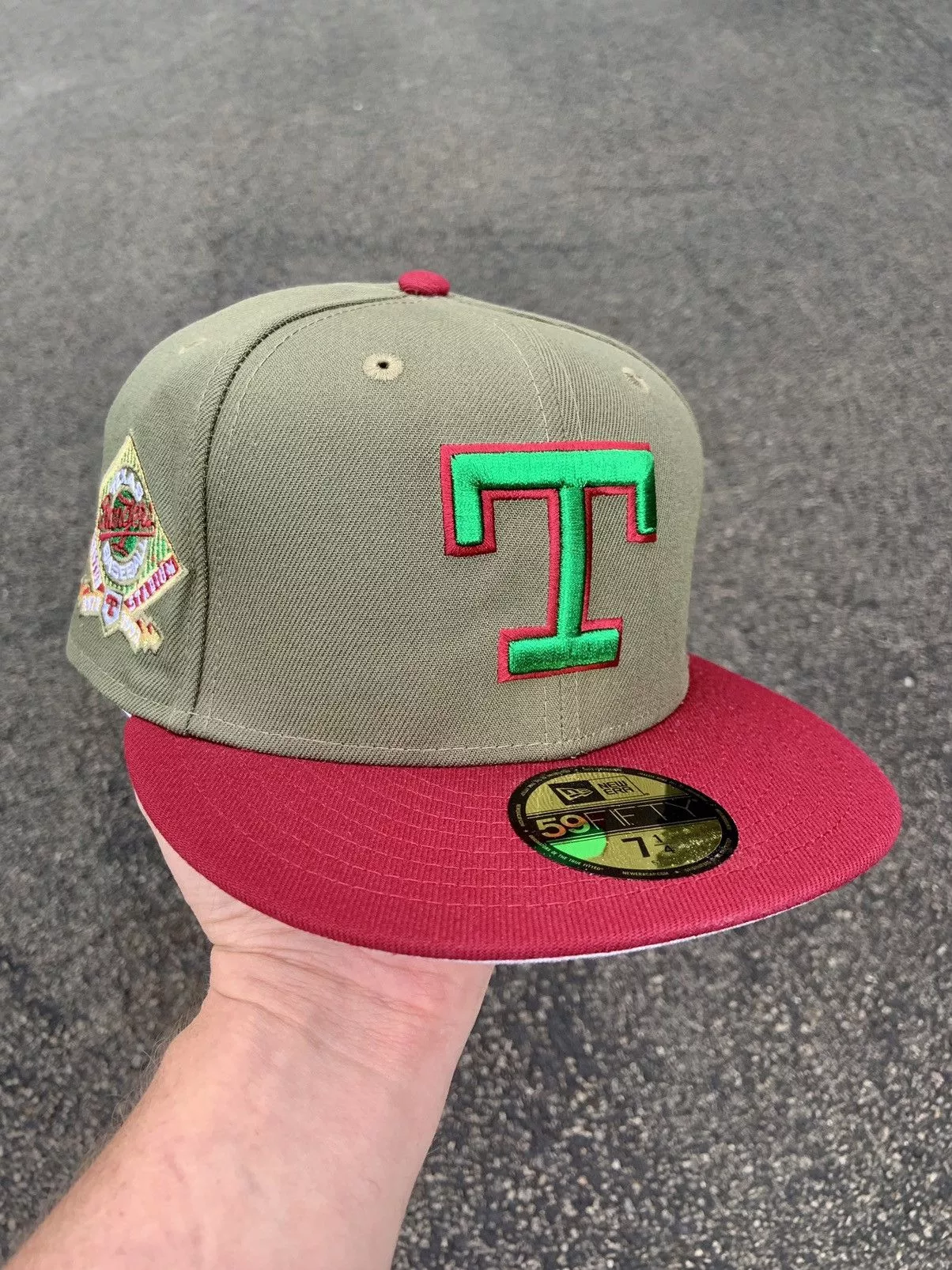 MLB Hats MLB × New Era × Topperz Topperz Exclusive Texas Rangers Fitted 7 1/4 Two Tone Green