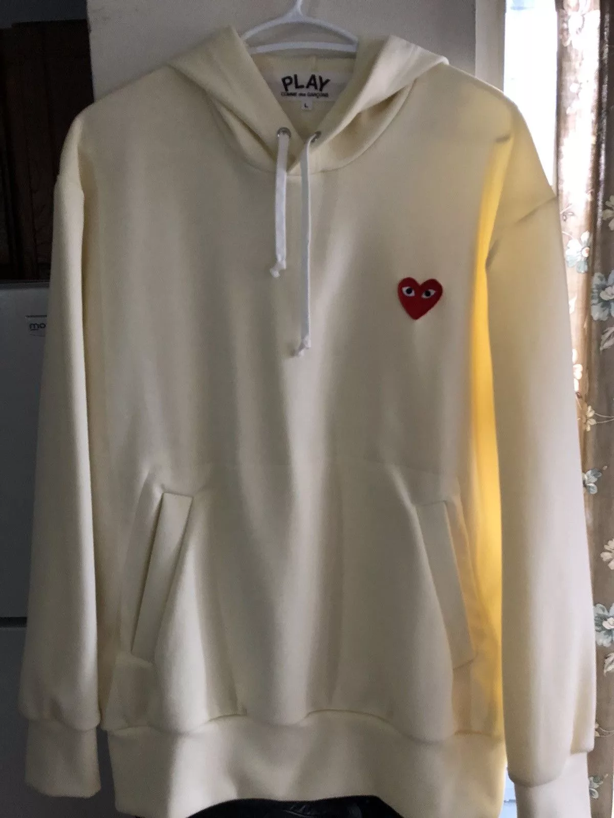 Comme des Garcons Sweatshirts Hoodies Comme des Garcons Off white heart patch hoodie