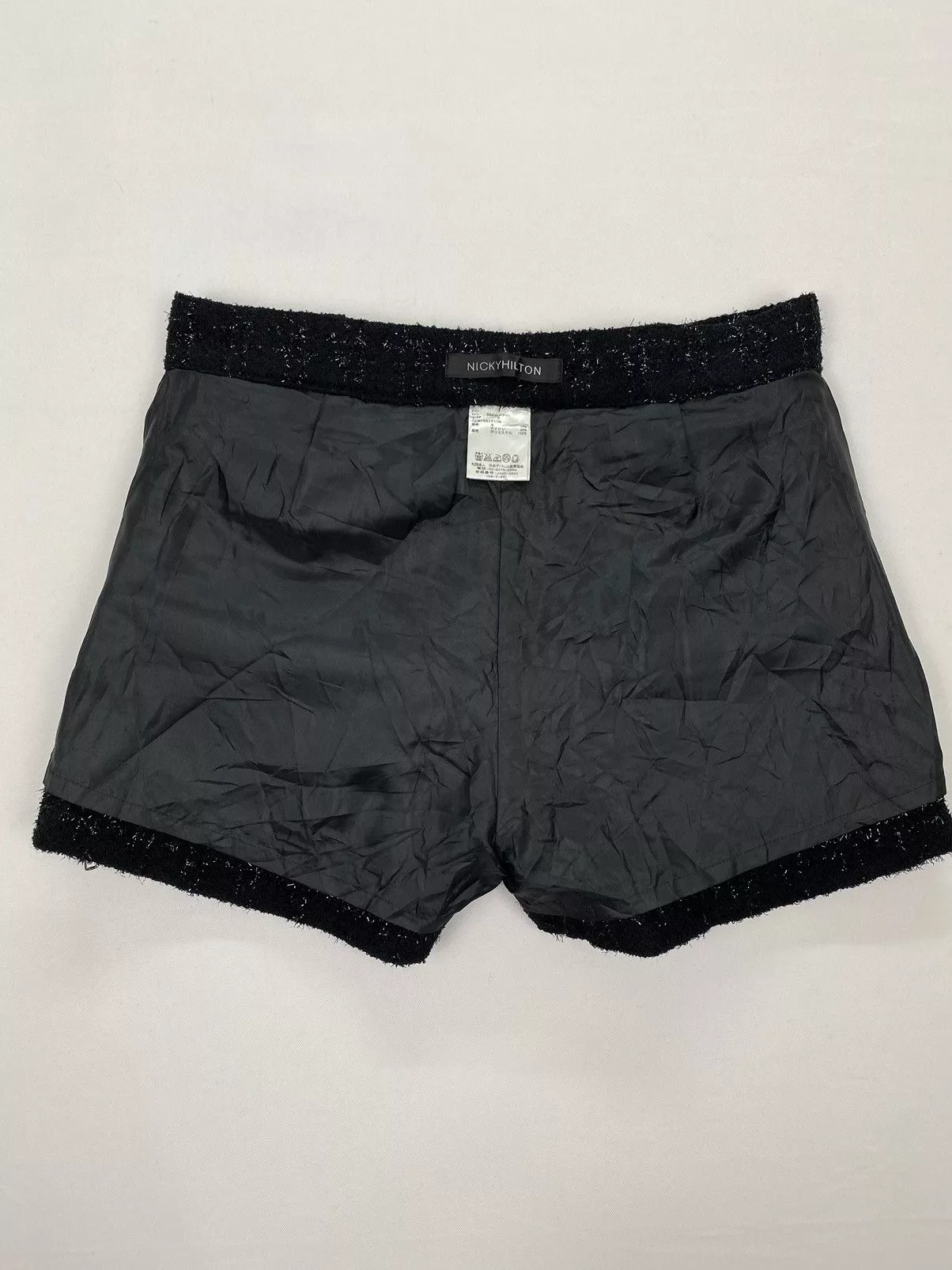 Designer Shorts Designer × Japanese Brand Nicky Hilton 09AW Side Zipper Shorts Black Avant-Garde