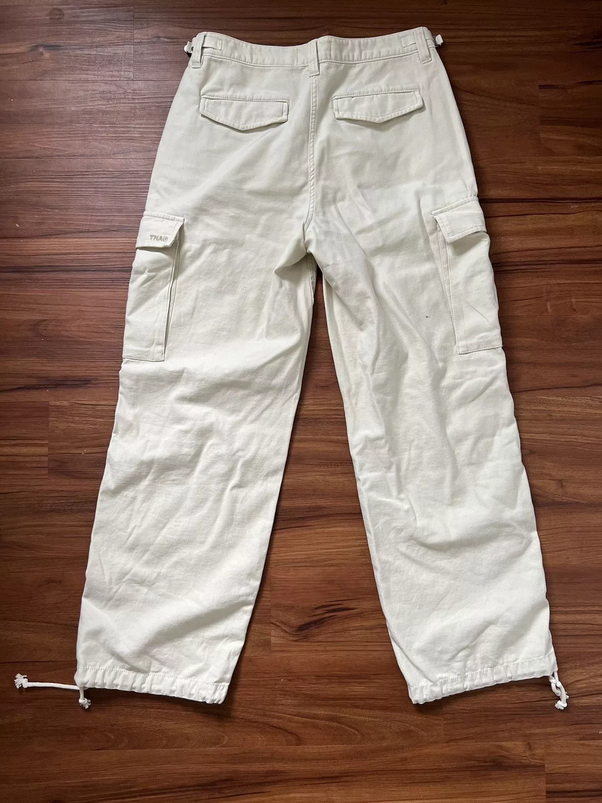TNA Sweatpants Joggers TNA Aritzia Squad Parachute Pants White