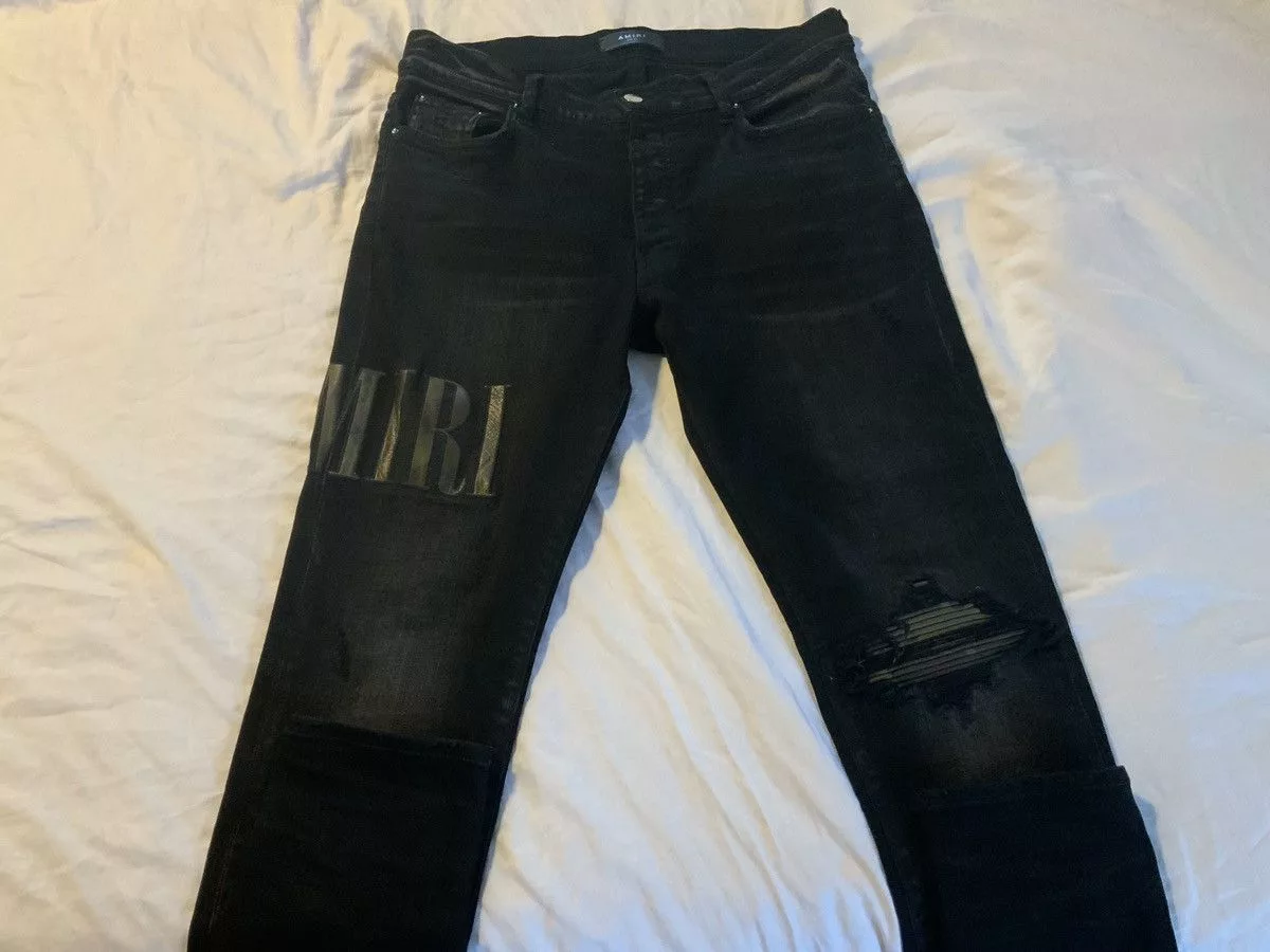 Amiri Denim Amiri Camo Jeans Black