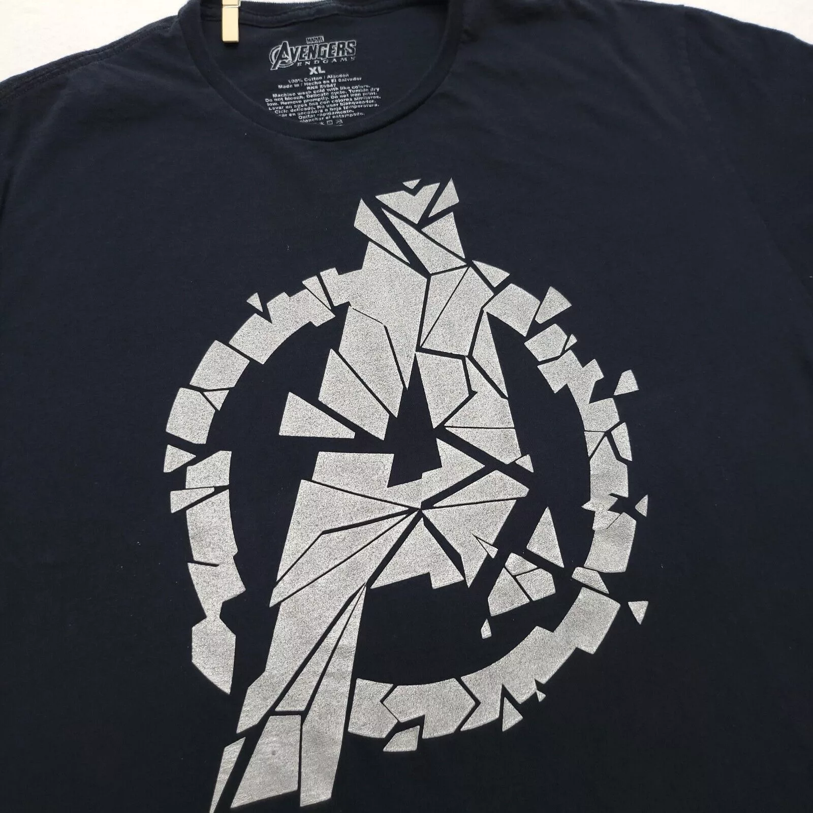 Marvel Comics Short Sleeve T Shirts Marvel Comics Marvel Avengers Endgame T-Shirt Adult Mens Size XL Black