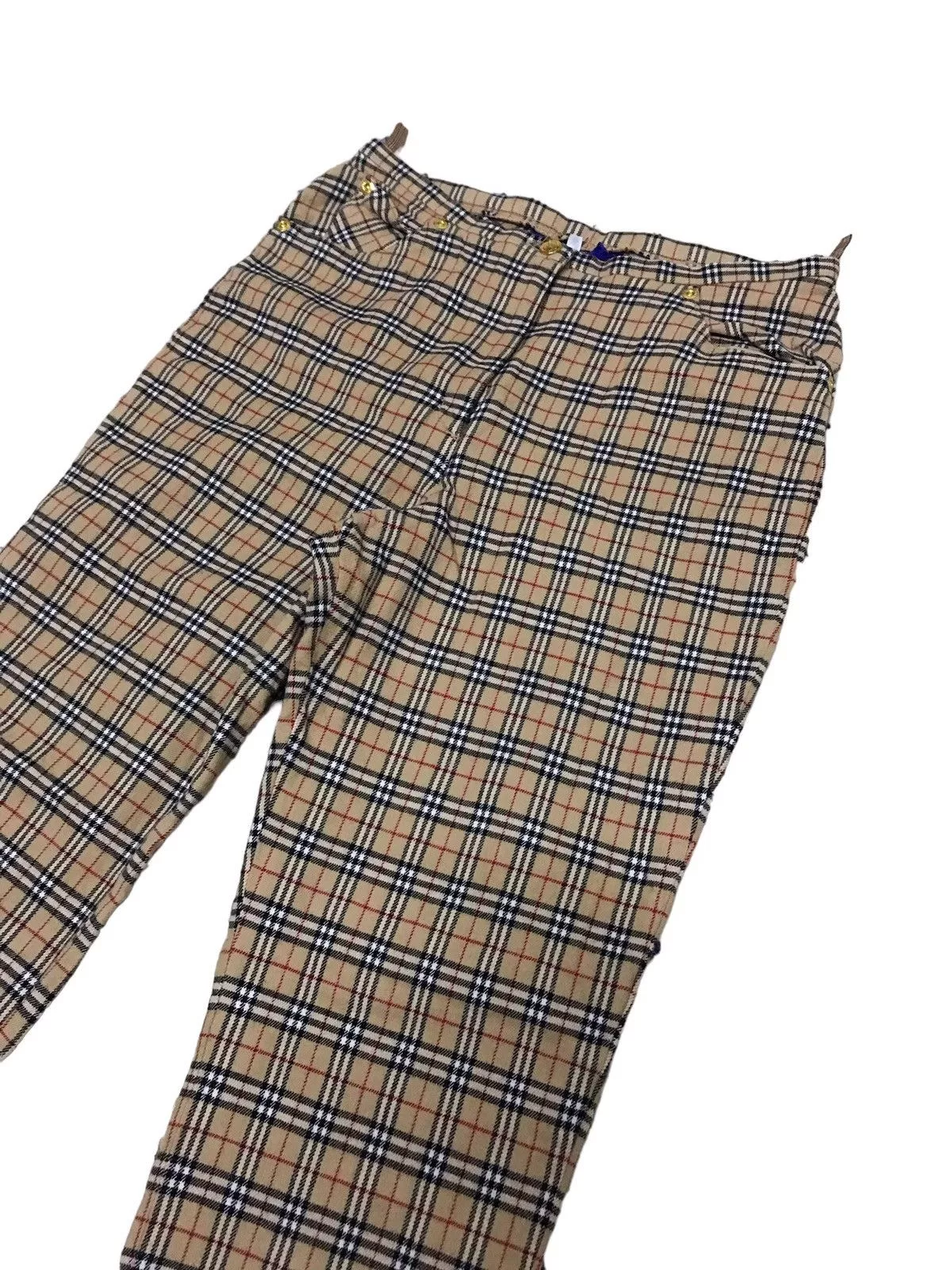 Burberry Casual Pants Vintage Burberry Nova Check Flared Pants Multi