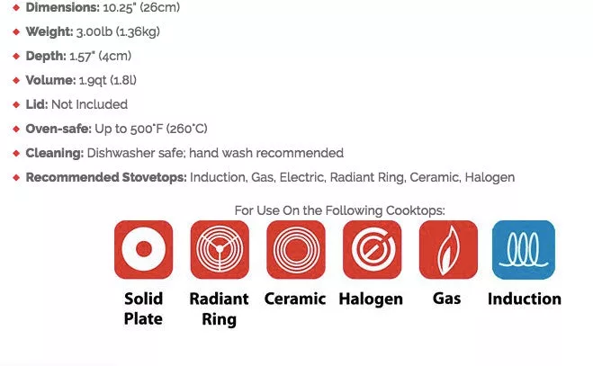 XD Induction 10.25" Fry Pan