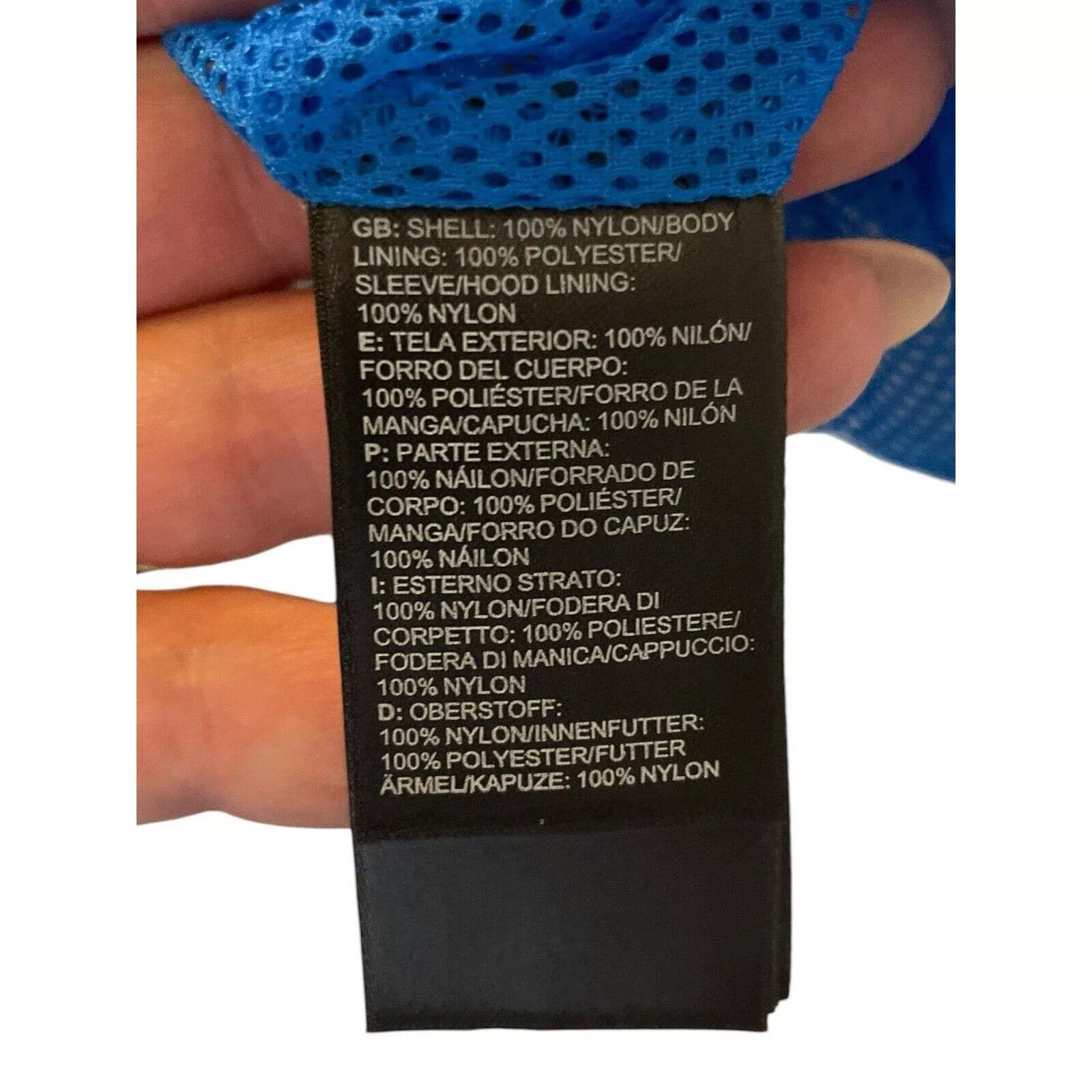 The North Face Light Jackets The North Face Full Zip Blue Nylon Shell Mesh Liner Jacket