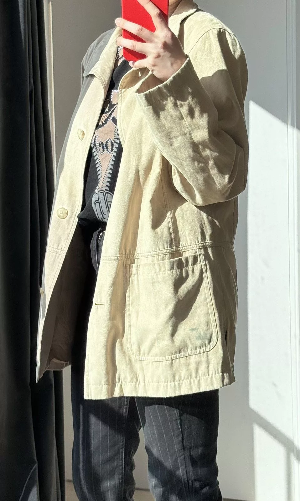 Vintage Jackets Vintage Suede beige coat for layering