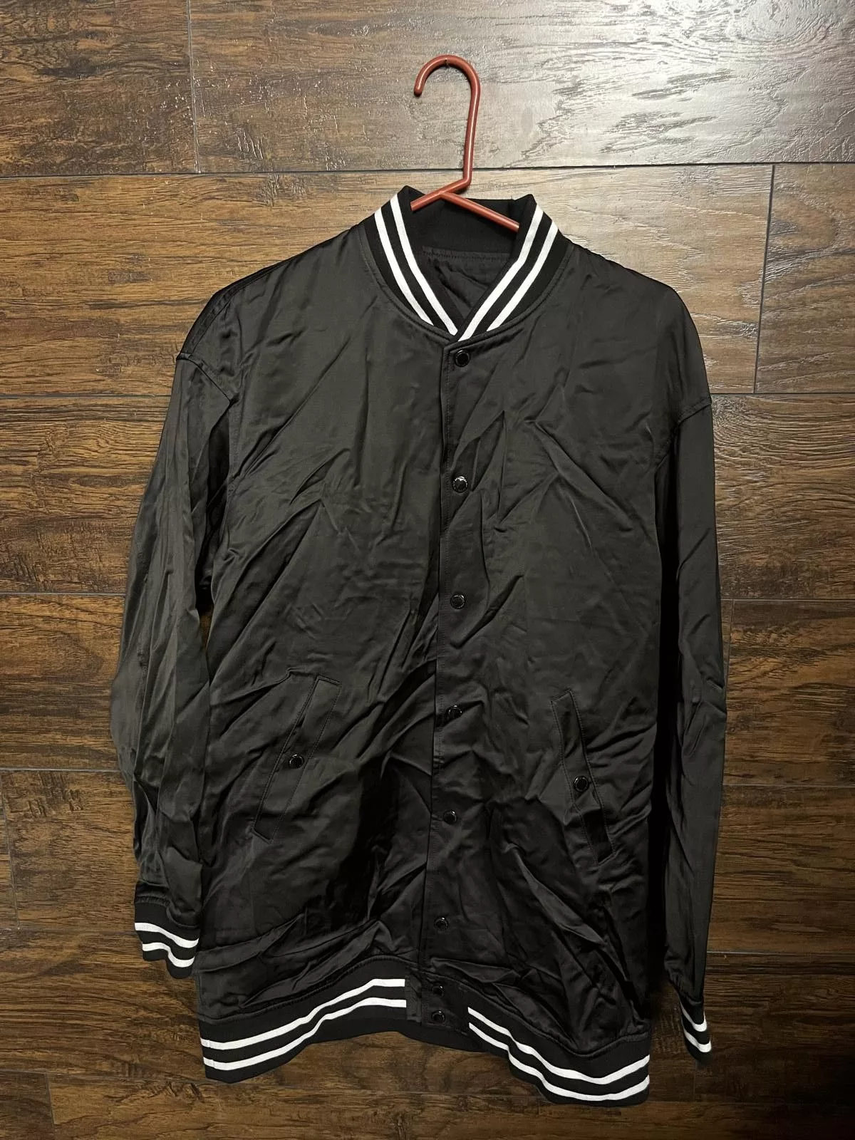 Designer Light Jackets Designer Nirvana Vestibule Jacket - Buttoned Varsity Jacket - 2XL Black