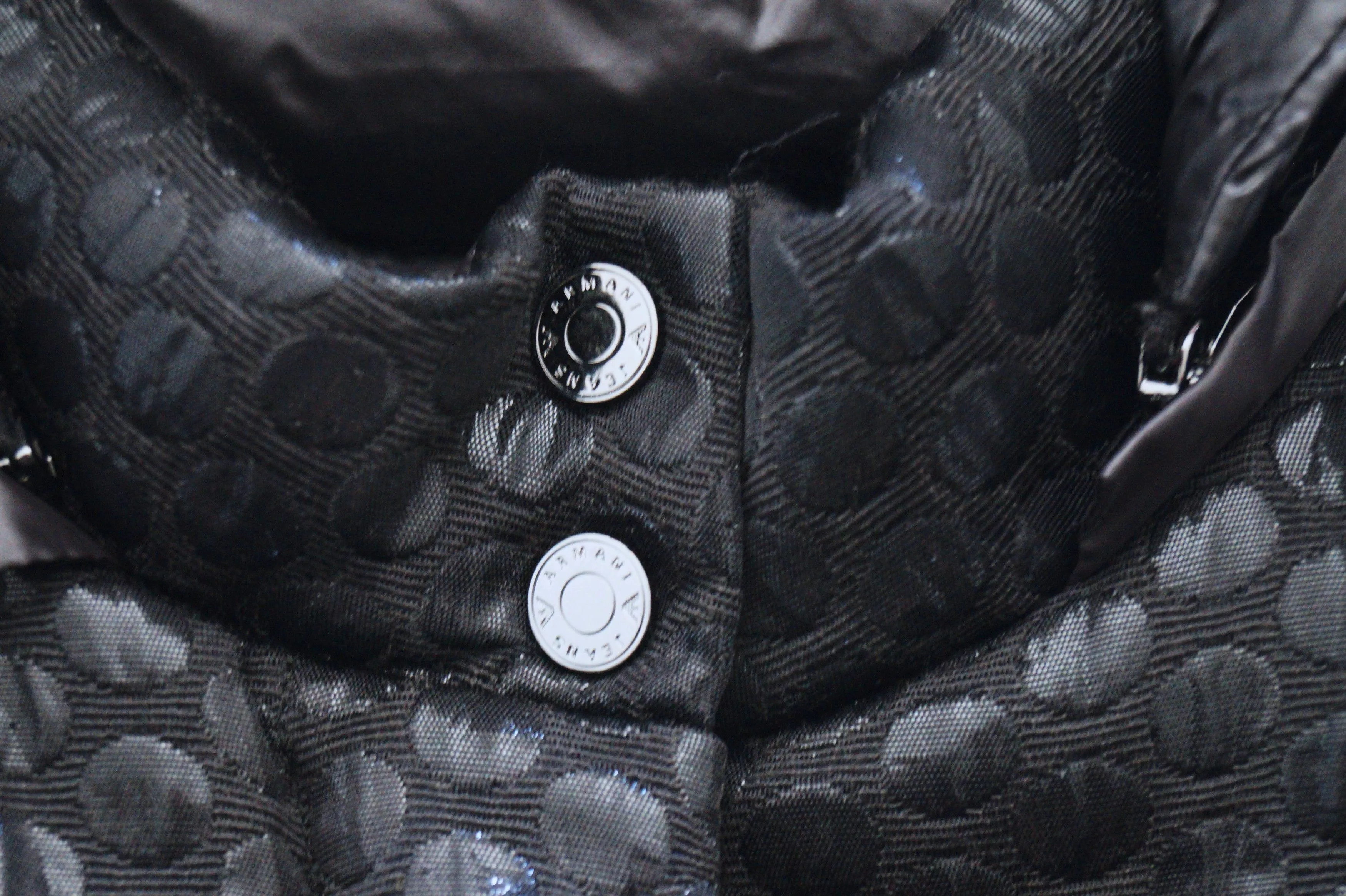 Armani Down Jackets Armani Jeans womens down jacket L size Black