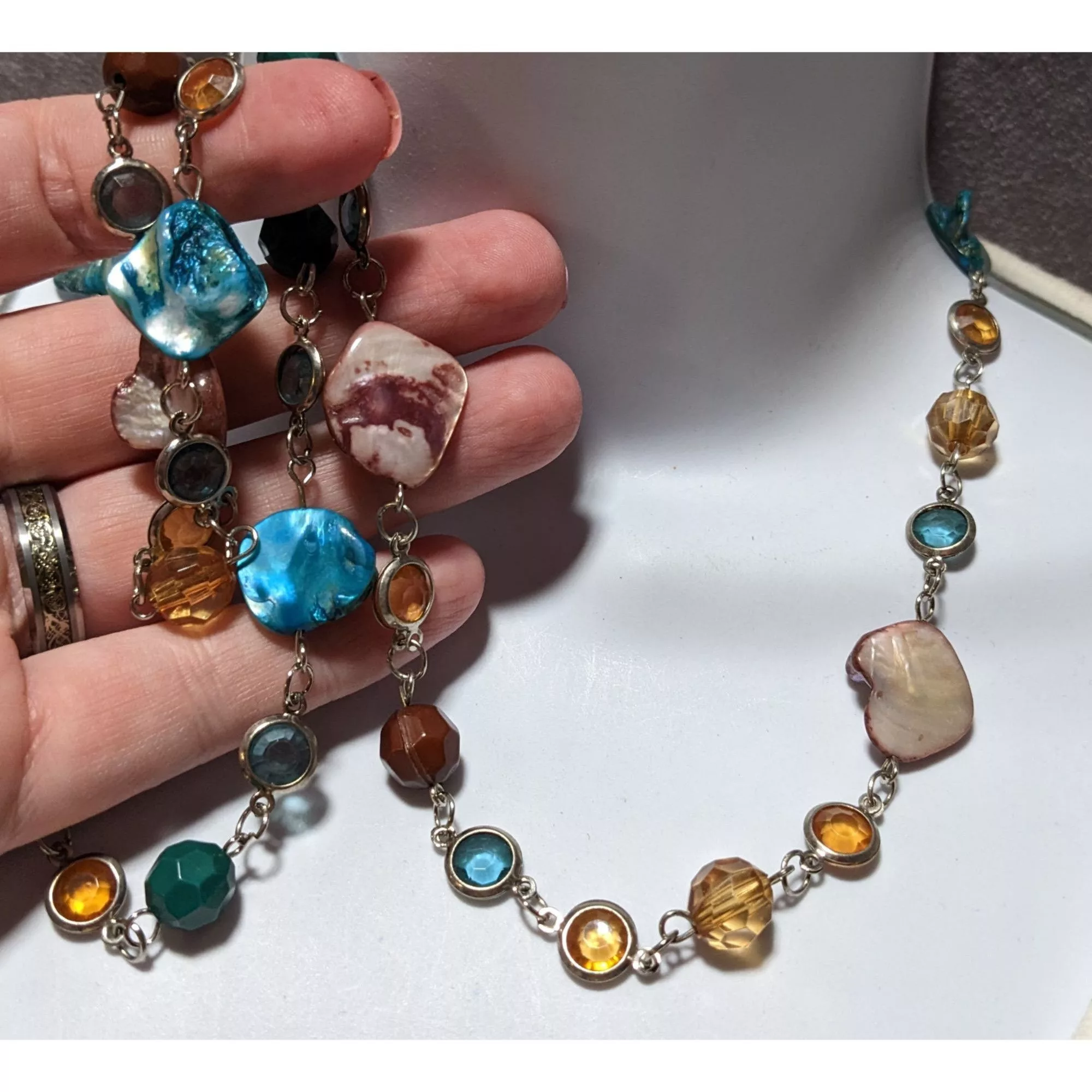 Other Necklaces Other Beachy Bohemian Shell Beaded Necklace Multi