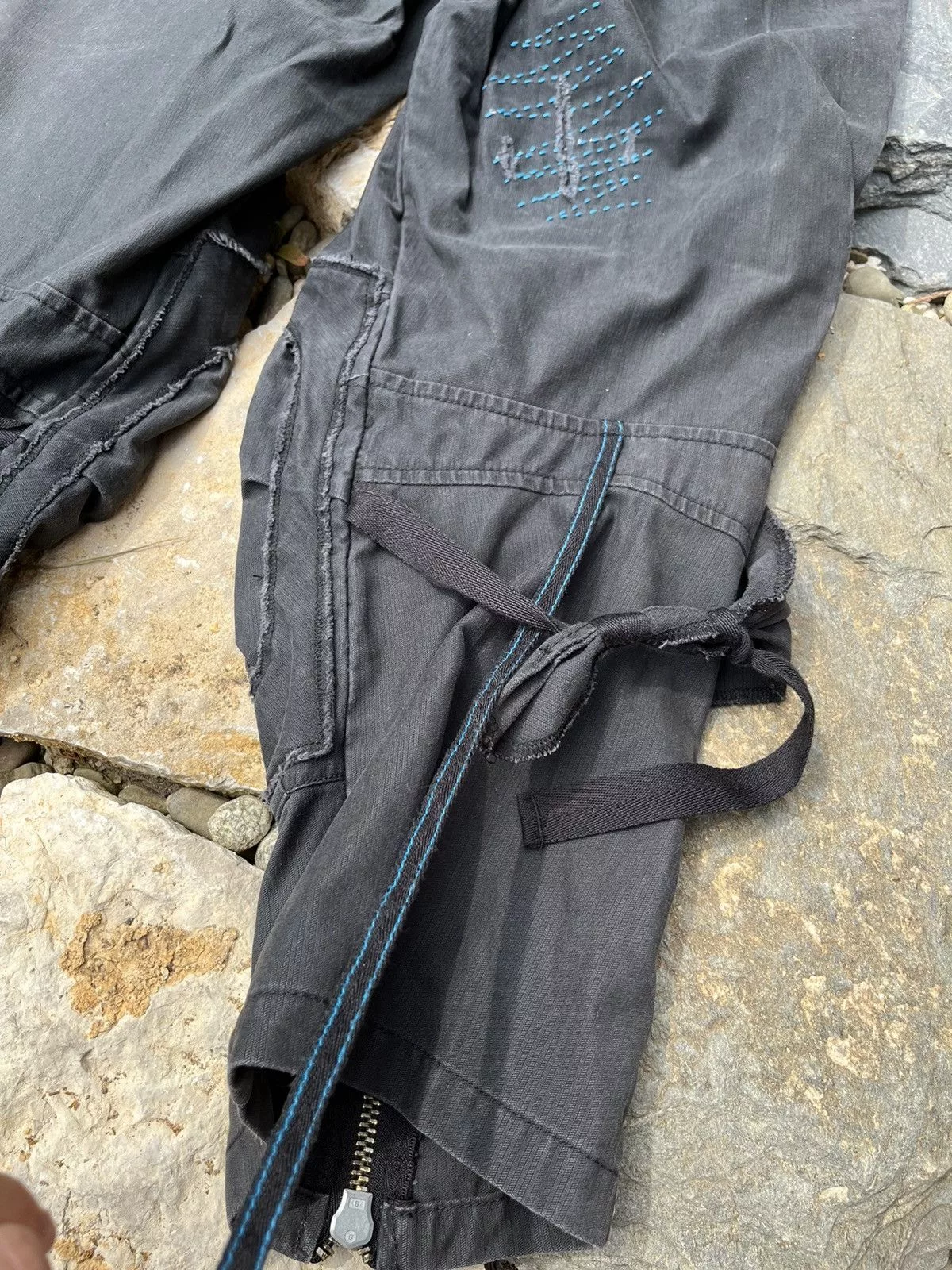 Marithe + Francois Girbaud Pants Marithe + Francois Girbaud Vintage Marithe Francois Girbaud floral y2k bondage pants Black