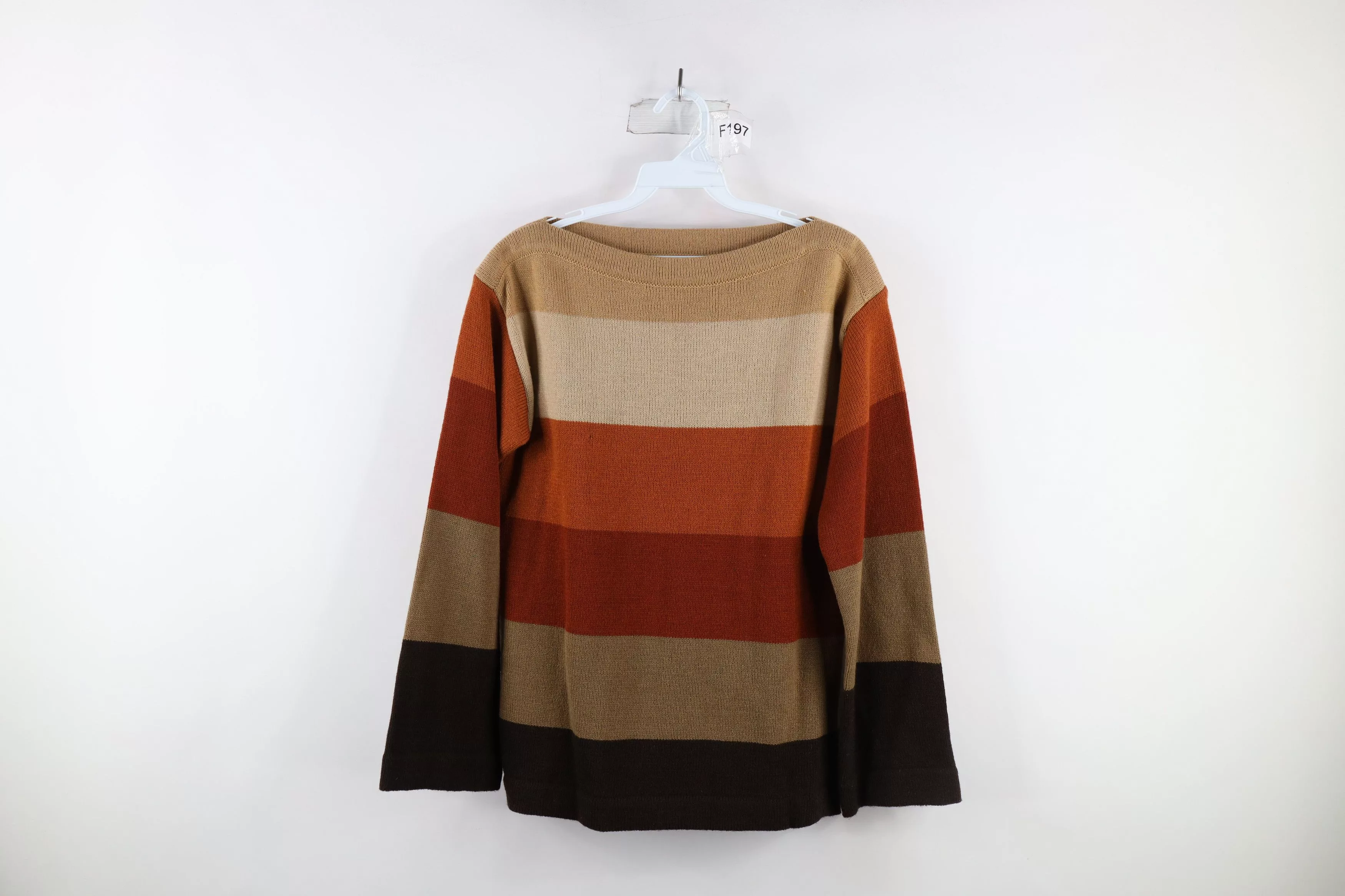 Vintage Sweaters Deadstock Vintage 70s Streetwear Flared Sleeve Knit Sweater Multi