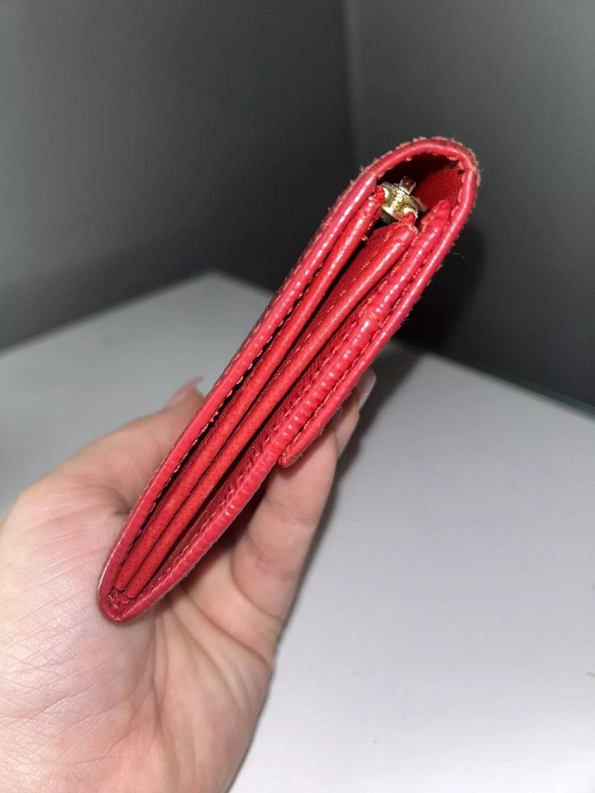 Louis Vuitton Wallets Louis Vuitton Red Epi Sarah Wallet SR1010