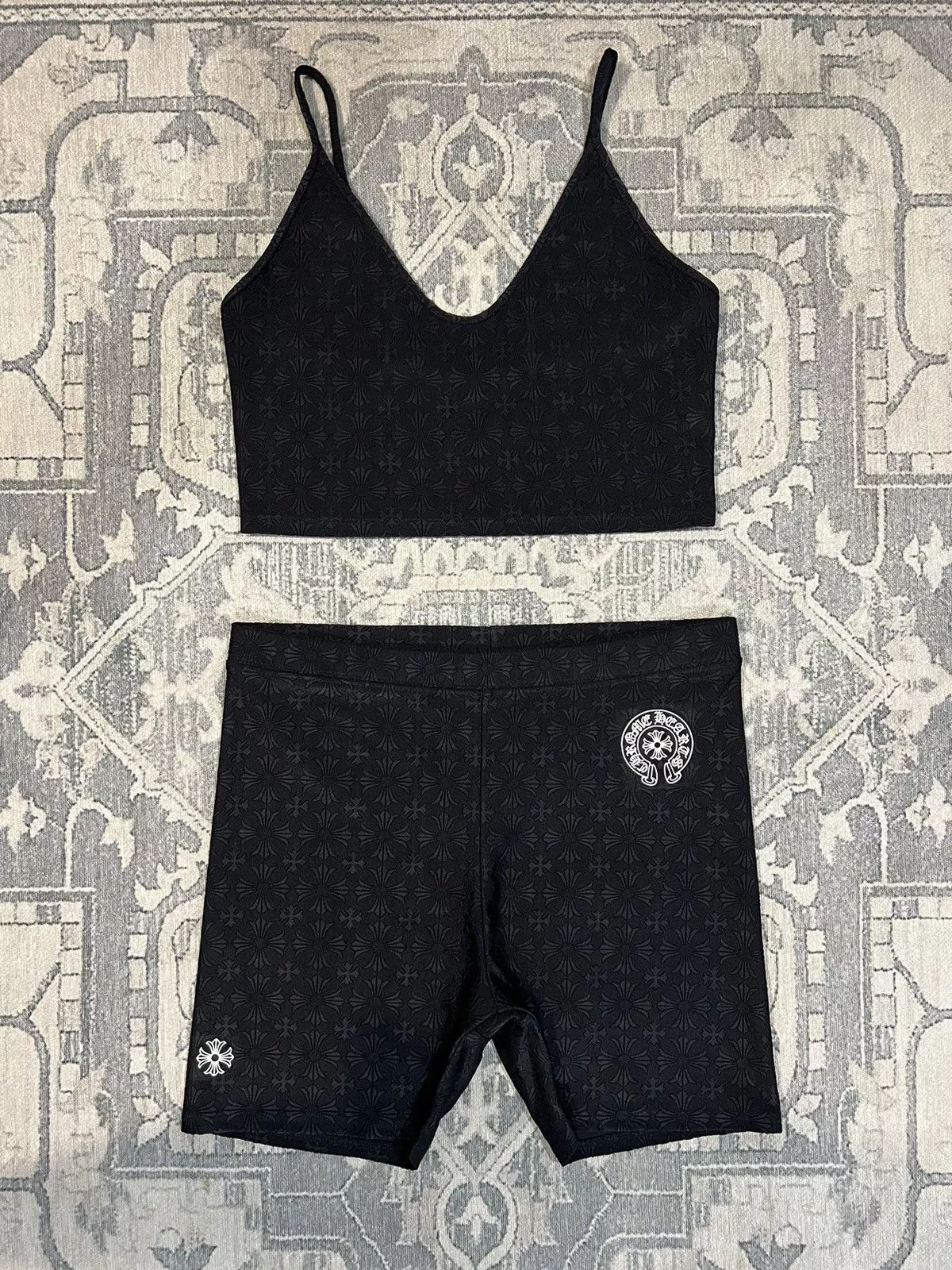 Chrome Hearts Crop Tops Chrome Hearts Bad Seed Tank Cropped and Short Black
