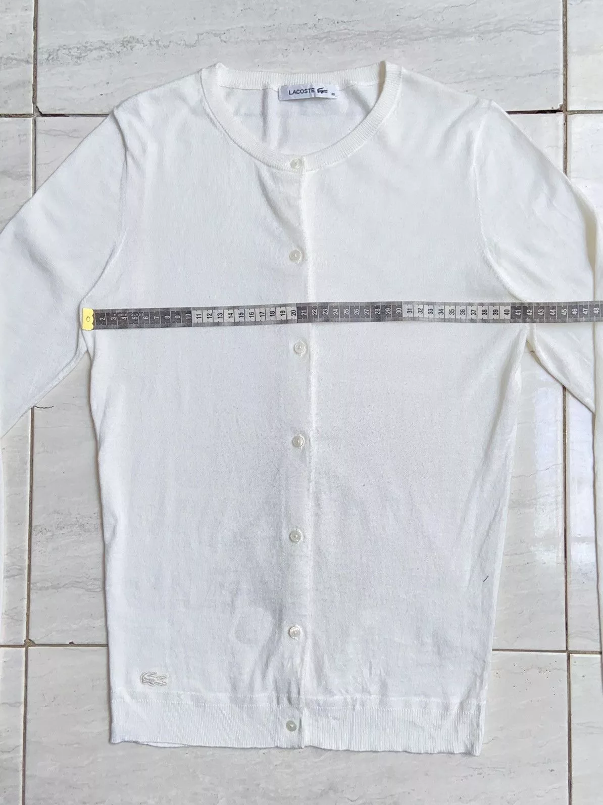 Lacoste Light Jackets LACOSTE White Cardigan